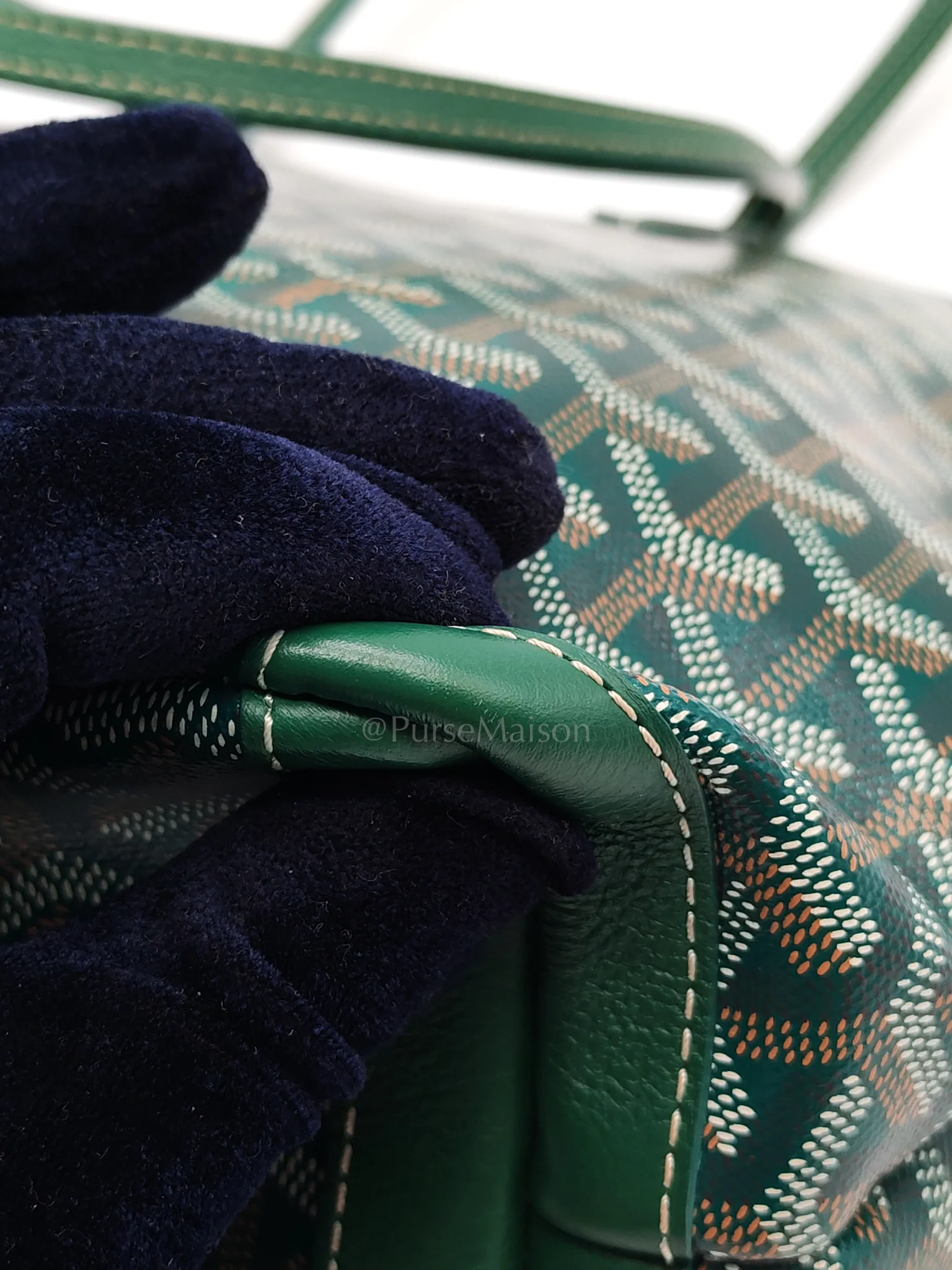 Goyard Artois PM in Green Goyardine Canvas Tote Bag - Image 19