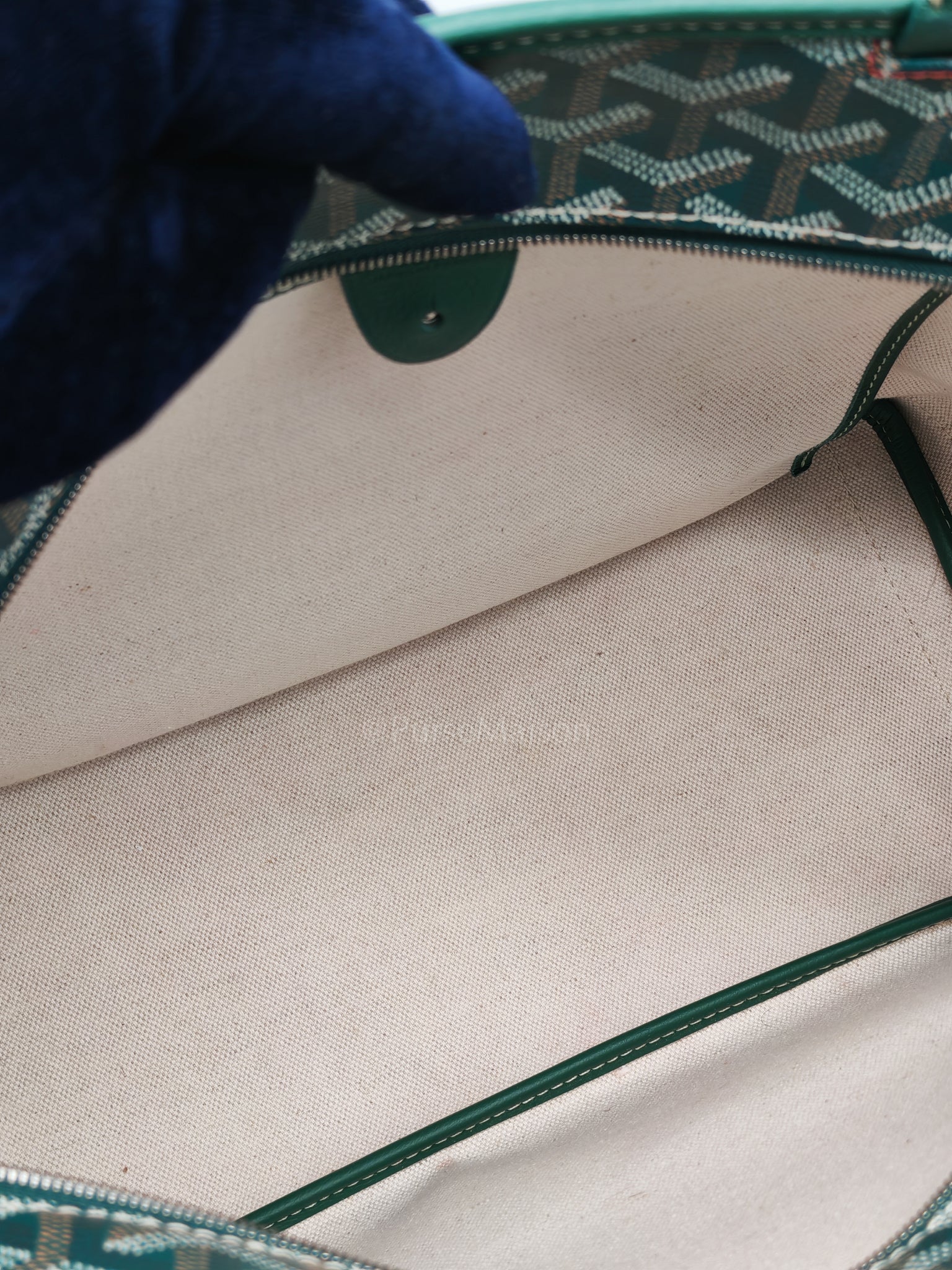 Goyard Artois PM in Green Goyardine Canvas Tote Bag - Image 25