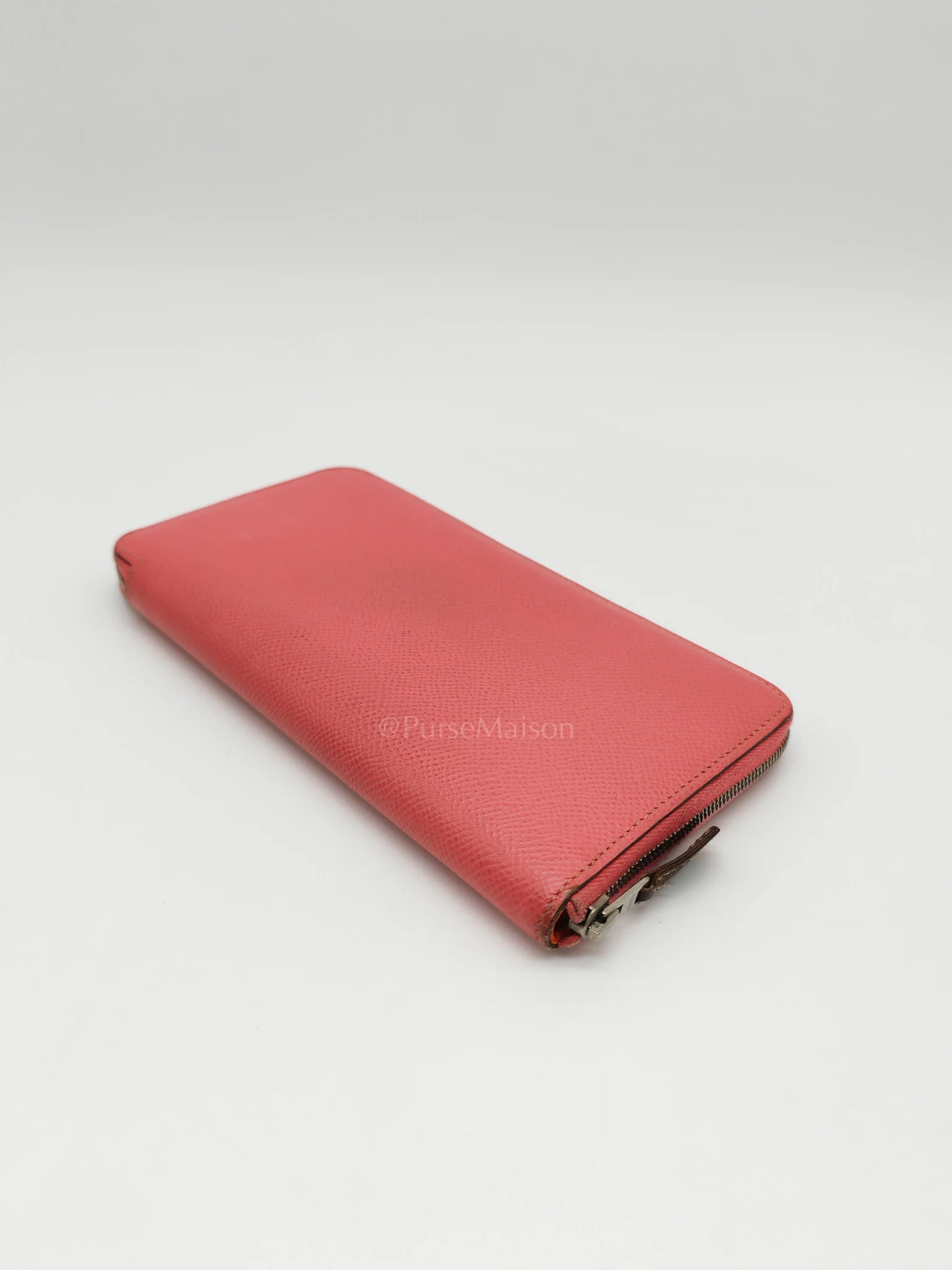 Hermes Azap Silk-In Long Wallet in Pink Epsom Leather & Palladium Hardware Stamp X (2016) - Image 11