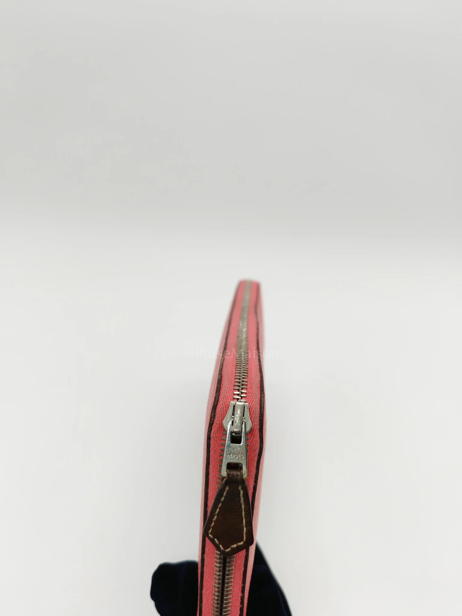Hermes Azap Silk-In Long Wallet in Pink Epsom Leather & Palladium Hardware Stamp X (2016) - Image 12