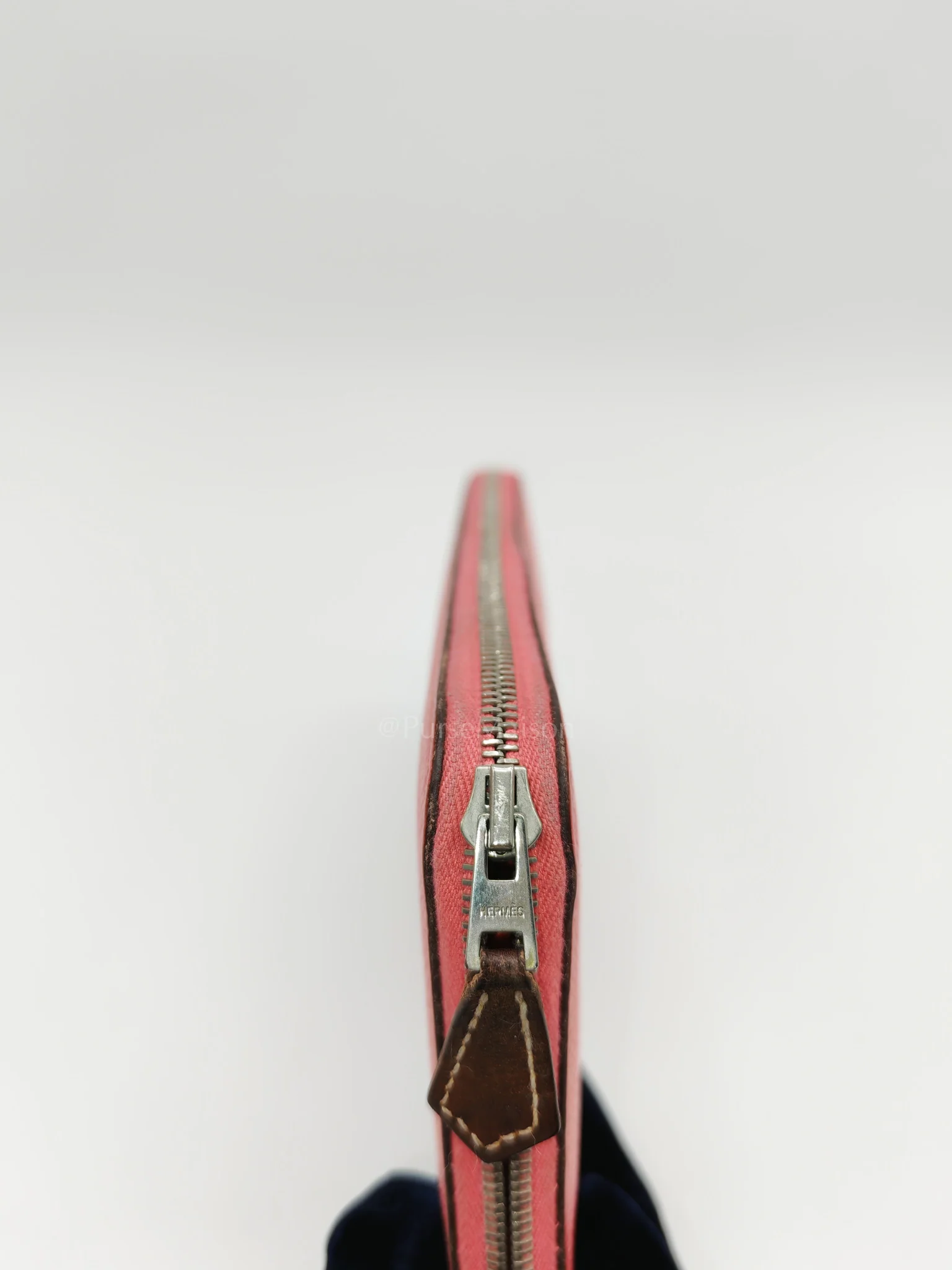Hermes Azap Silk-In Long Wallet in Pink Epsom Leather & Palladium Hardware Stamp X (2016) - Image 13