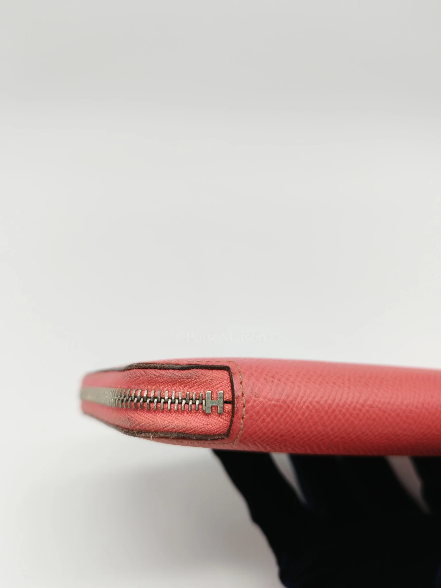 Hermes Azap Silk-In Long Wallet in Pink Epsom Leather & Palladium Hardware Stamp X (2016) - Image 14