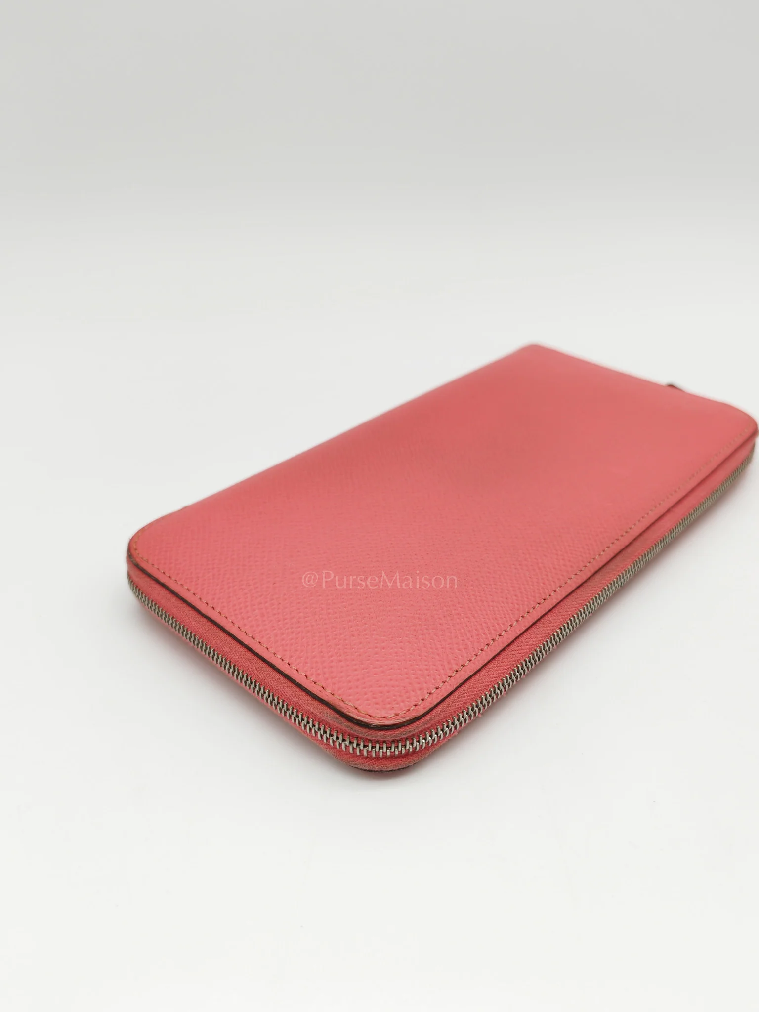 Hermes Azap Silk-In Long Wallet in Pink Epsom Leather & Palladium Hardware Stamp X (2016) - Image 16