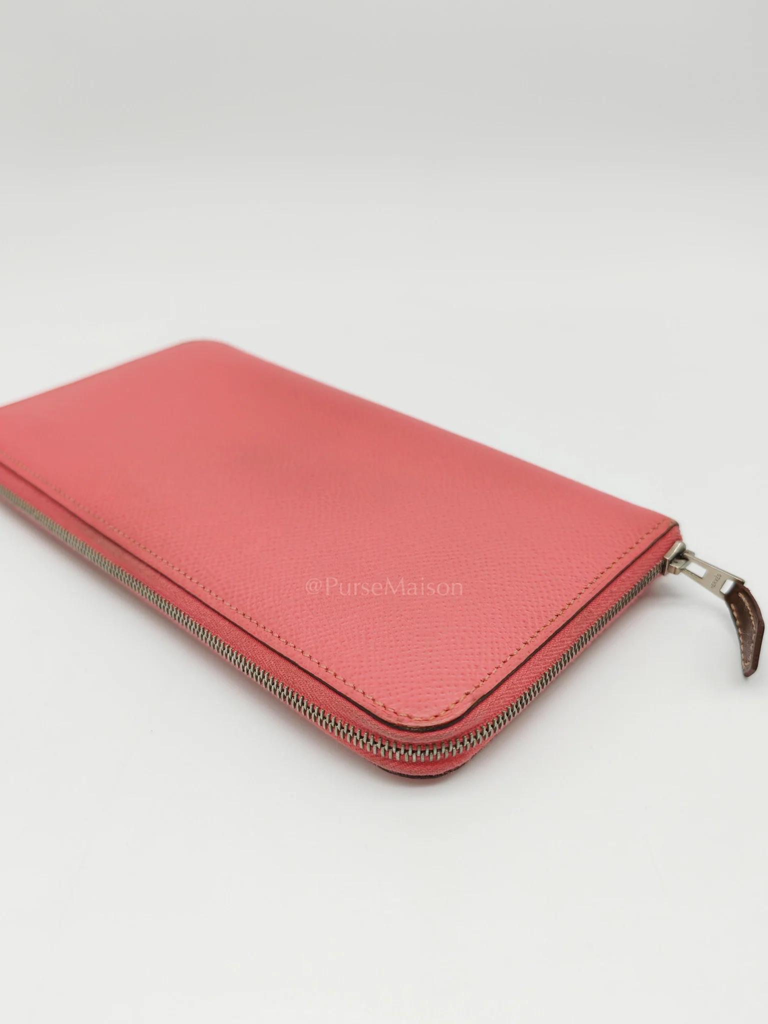 Hermes Azap Silk-In Long Wallet in Pink Epsom Leather & Palladium Hardware Stamp X (2016) - Image 17
