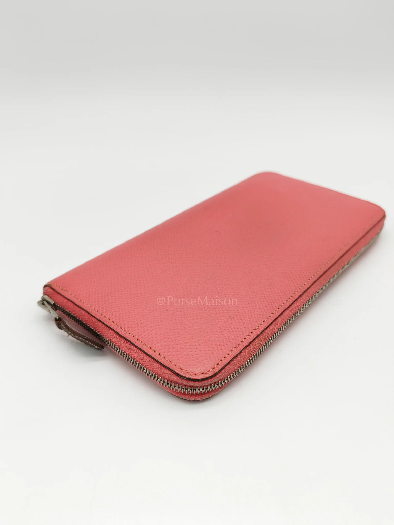 Hermes Azap Silk-In Long Wallet in Pink Epsom Leather & Palladium Hardware Stamp X (2016) - Image 18