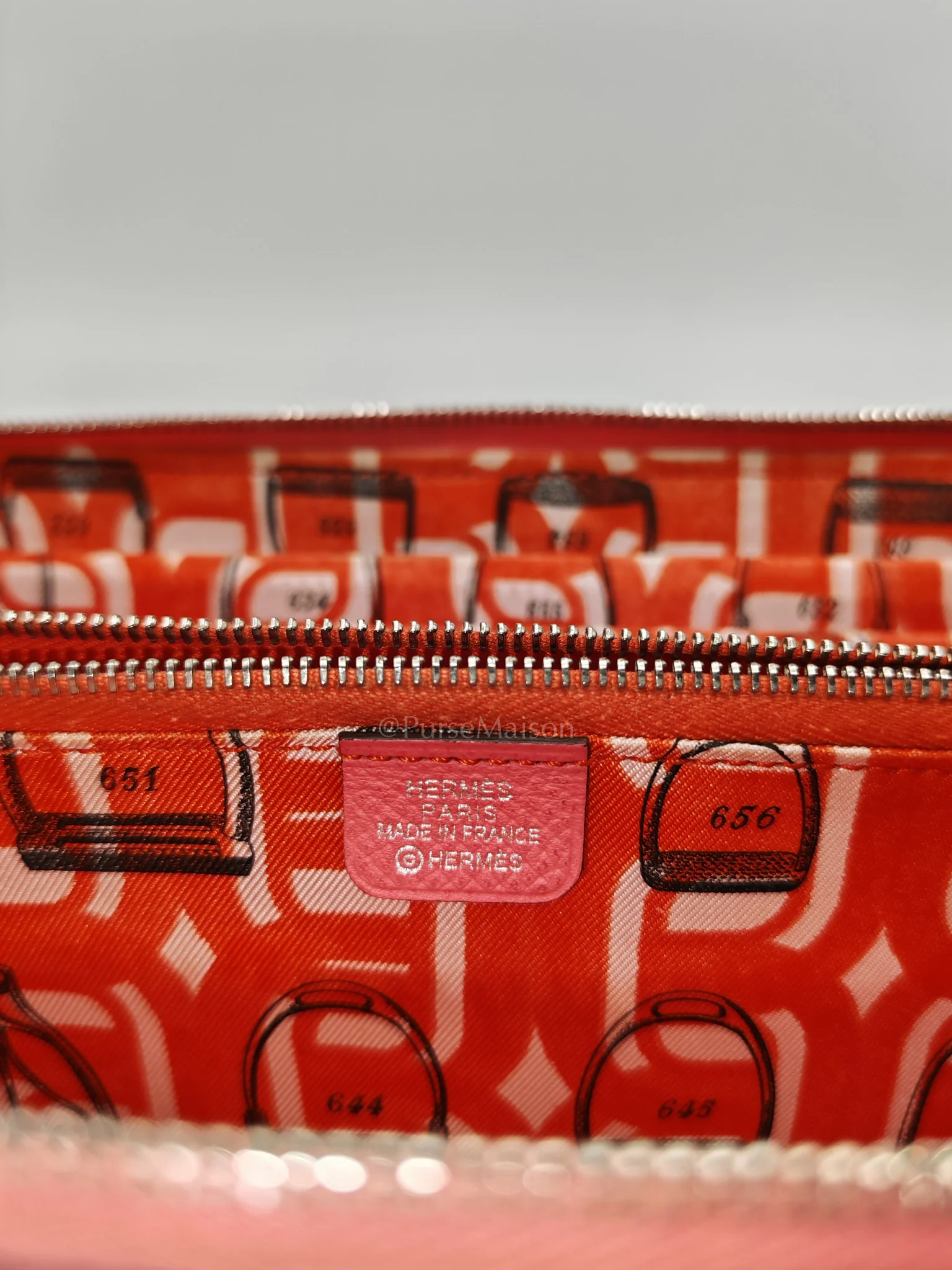 Hermes Azap Silk-In Long Wallet in Pink Epsom Leather & Palladium Hardware Stamp X (2016) - Image 27