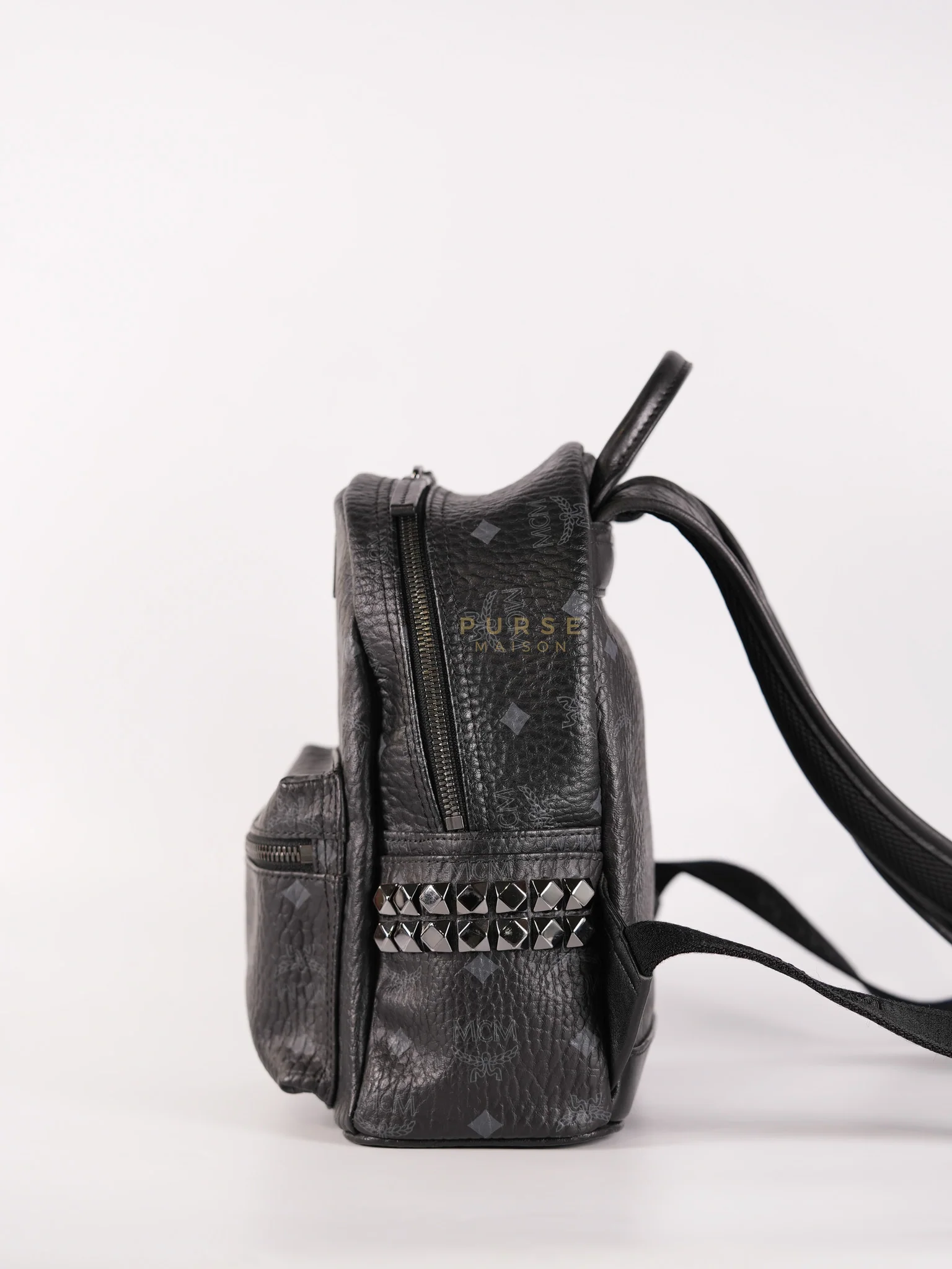 MCM Visetos Stark Small Side Stud Backpack - Image 5