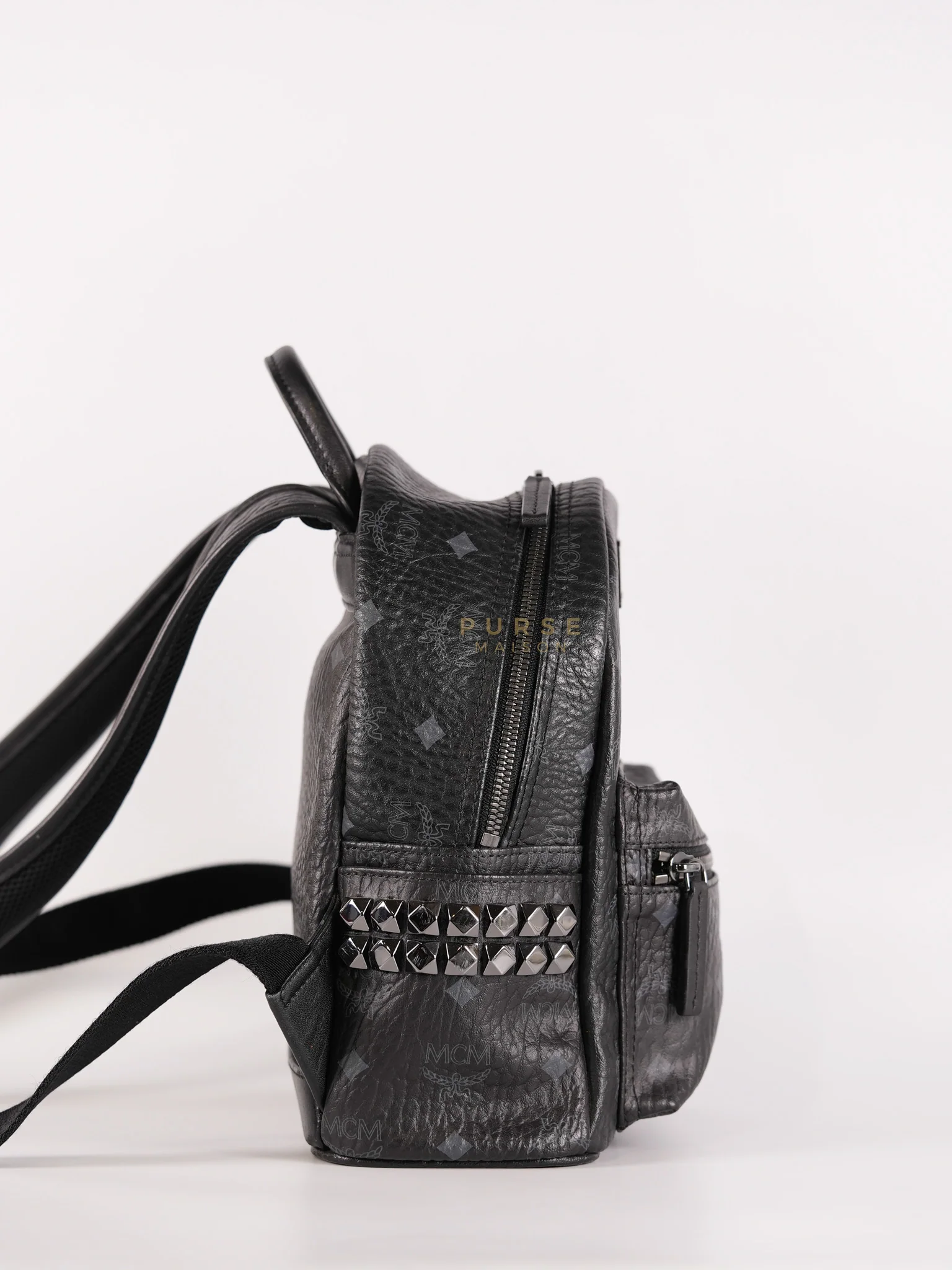 MCM Visetos Stark Small Side Stud Backpack - Image 6