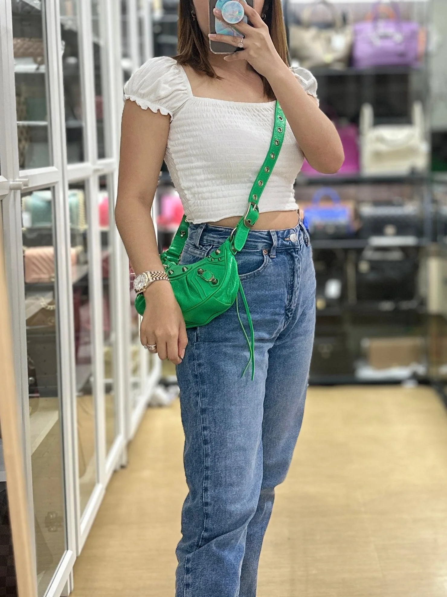 Balenciaga Balenciaga Le Cagole Xs Kelly Green Bag - Image 24