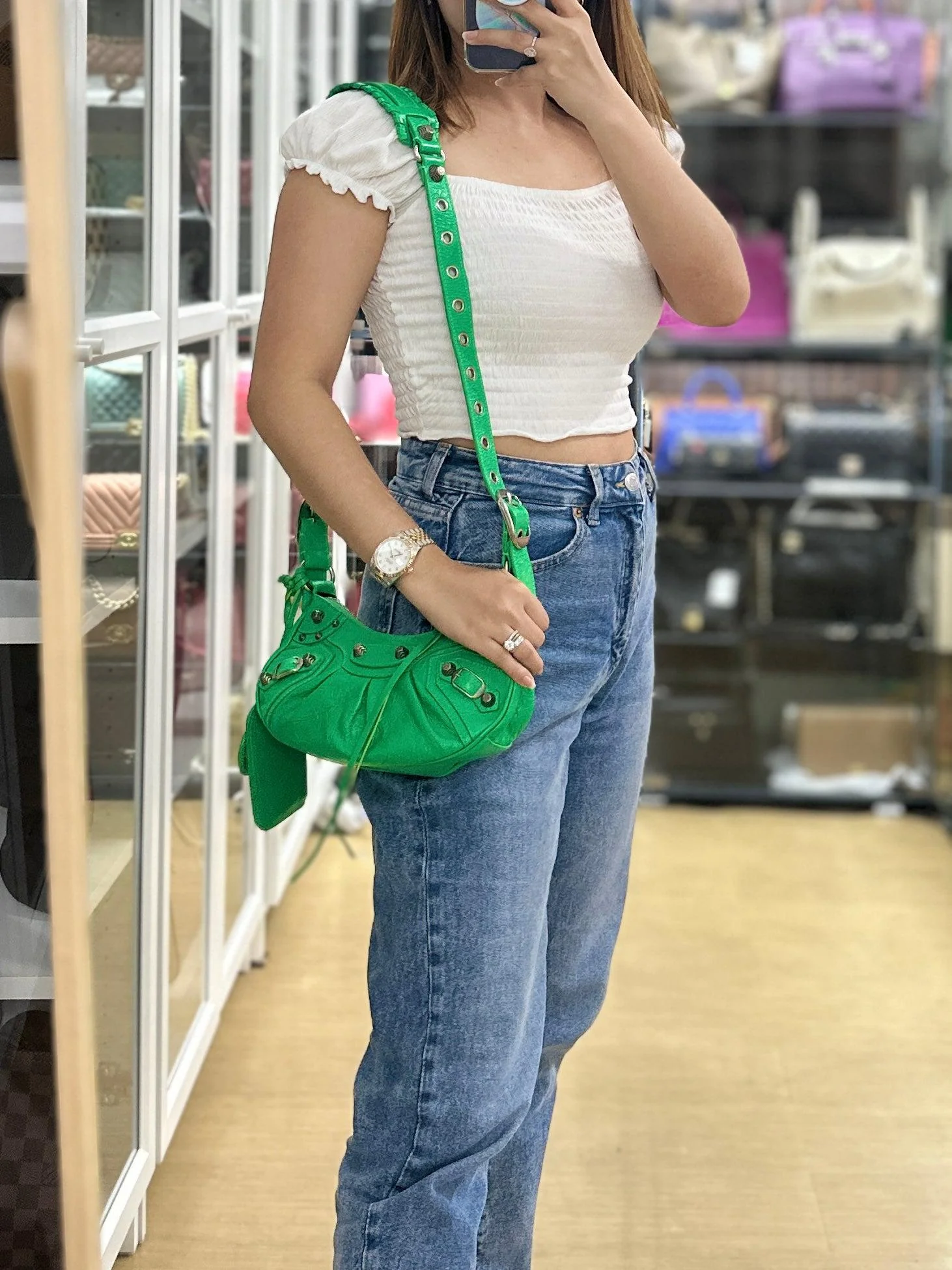 Balenciaga Balenciaga Le Cagole Xs Kelly Green Bag - Image 25
