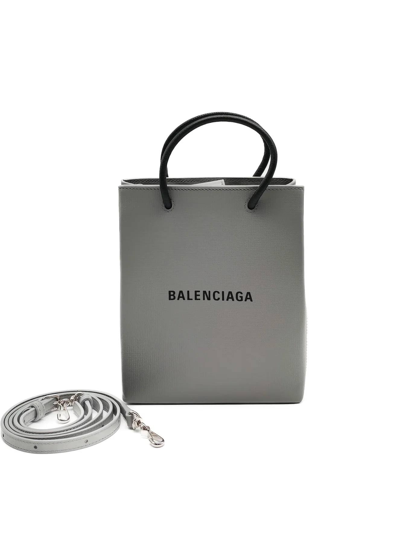 Balenciaga Shopping Phone Holder Bag Medium in Gray