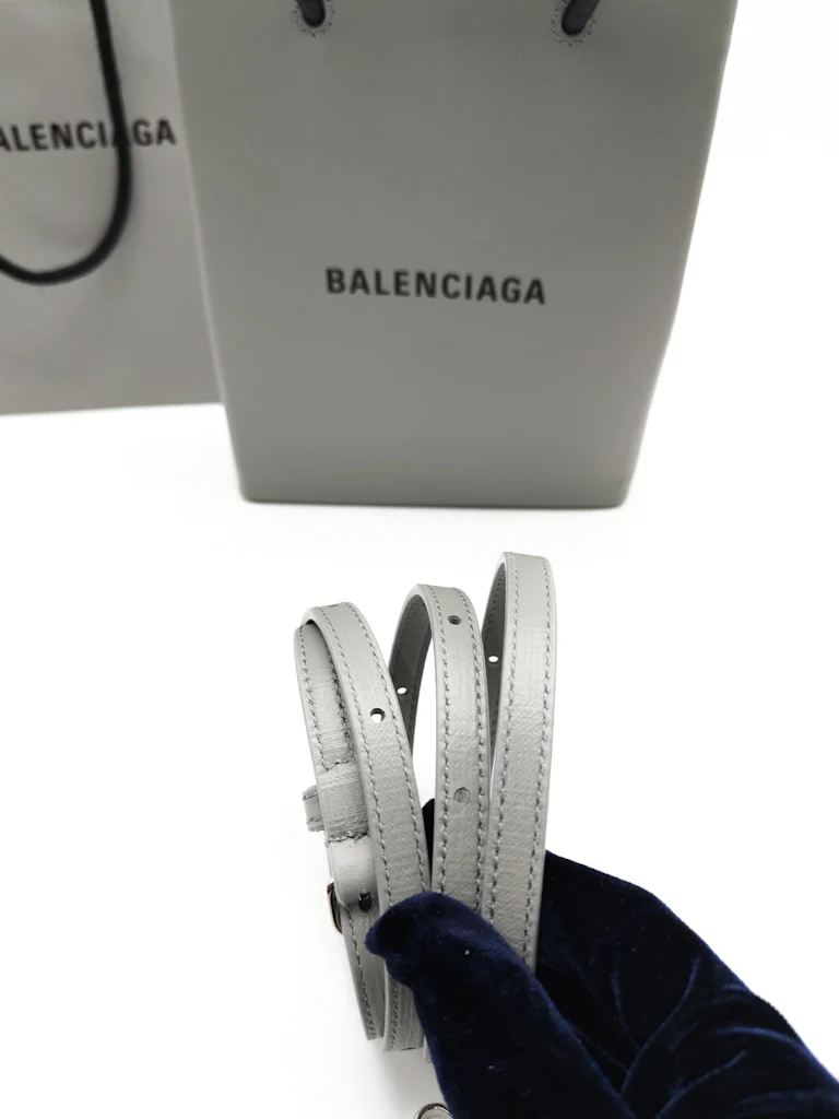 Balenciaga Shopping Phone Holder Bag Medium in Gray - Image 18