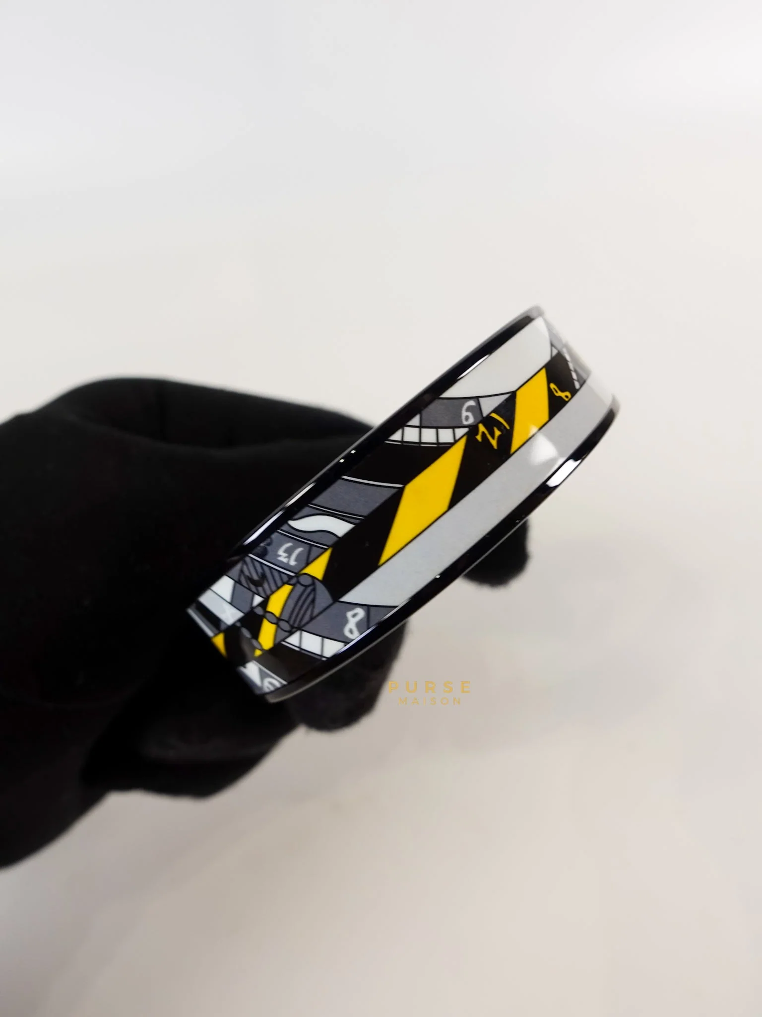 Hermes Astrologie Nouvelle Sportive Jaune Large Bangle - Image 10