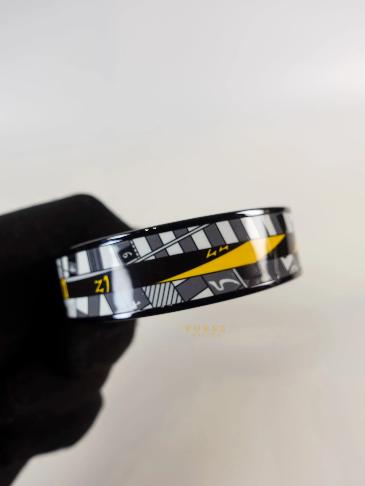 Hermes Astrologie Nouvelle Sportive Jaune Large Bangle - Image 11