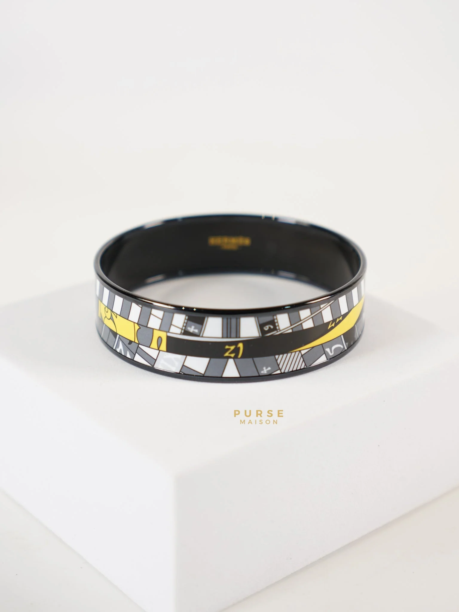 Hermes Astrologie Nouvelle Sportive Jaune Large Bangle - Image 3