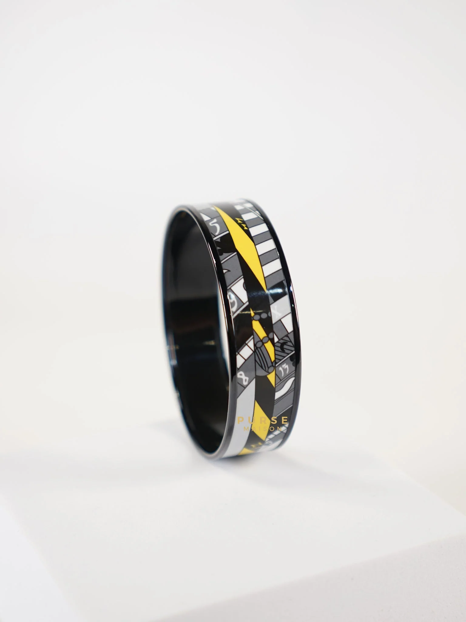 Hermes Astrologie Nouvelle Sportive Jaune Large Bangle - Image 4