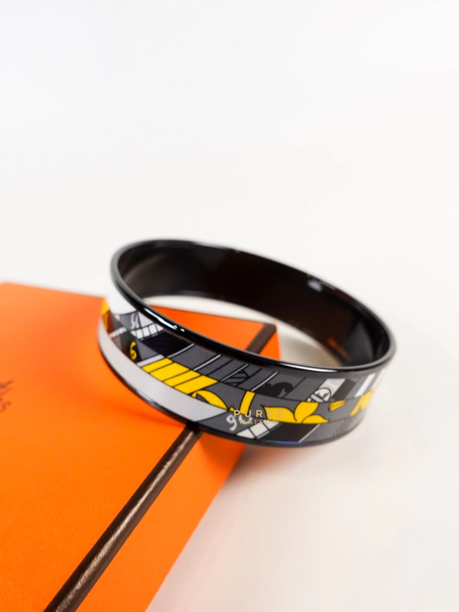 Hermes Astrologie Nouvelle Sportive Jaune Large Bangle - Image 5