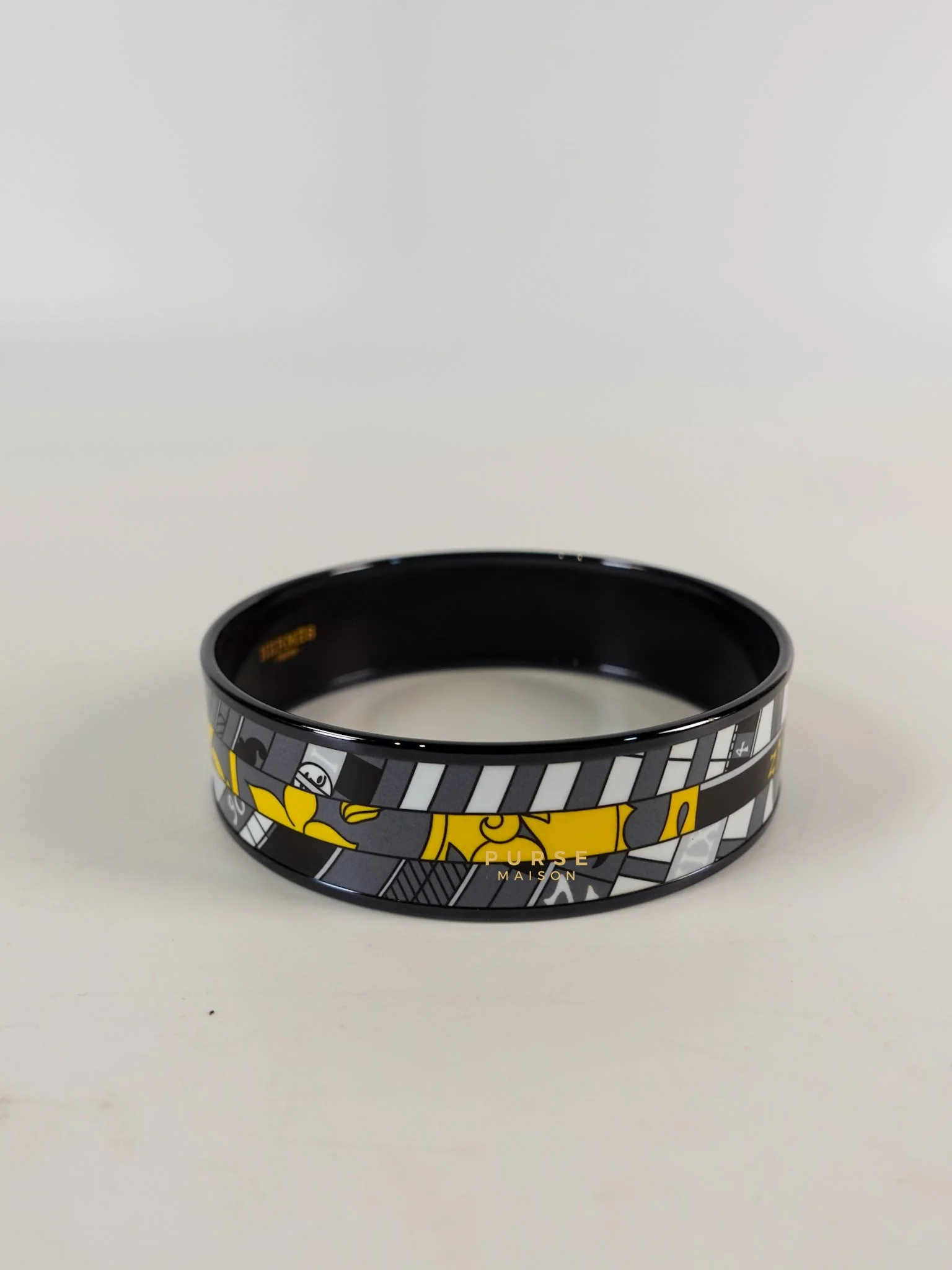 Hermes Astrologie Nouvelle Sportive Jaune Large Bangle - Image 6