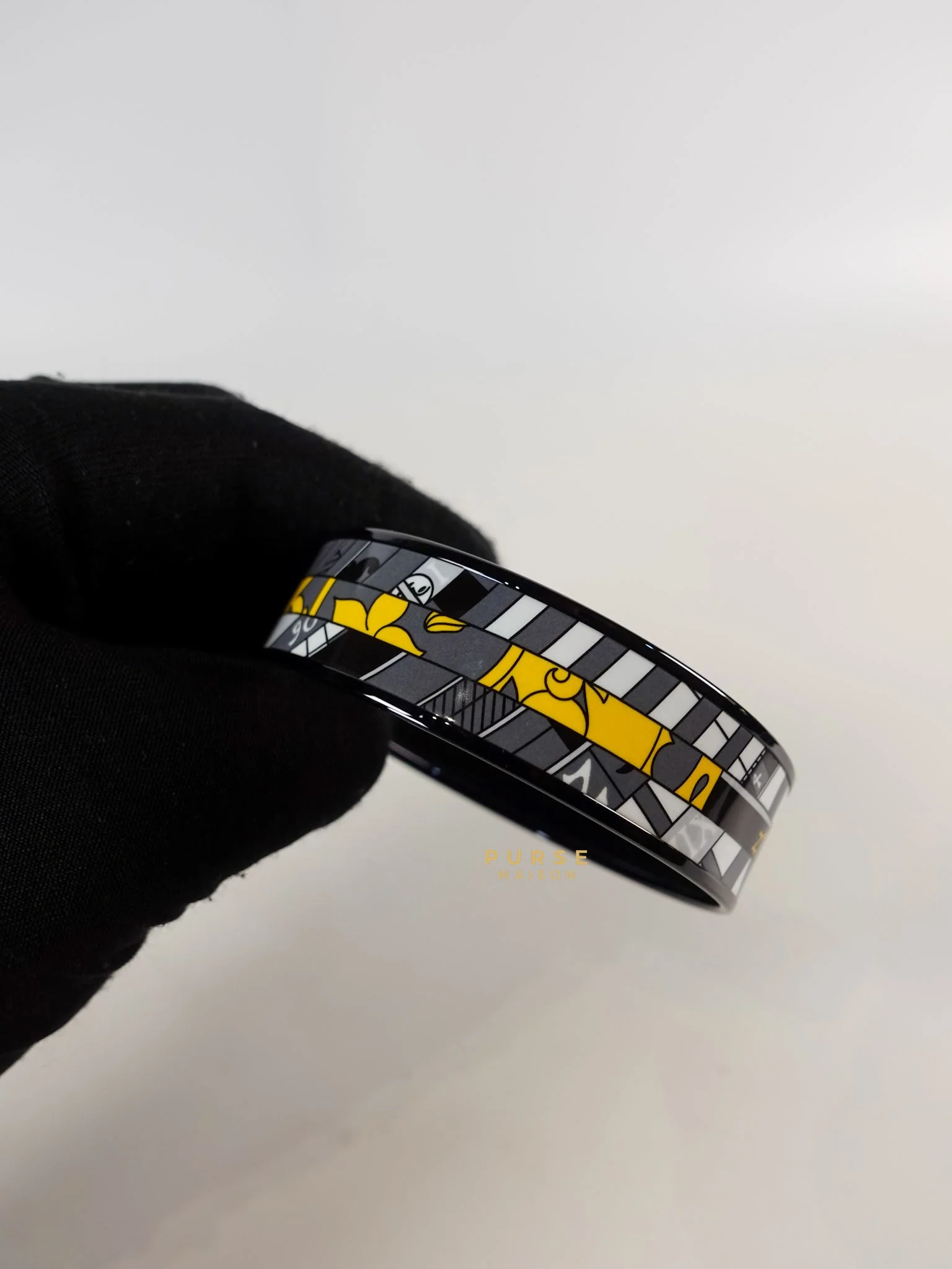 Hermes Astrologie Nouvelle Sportive Jaune Large Bangle - Image 7