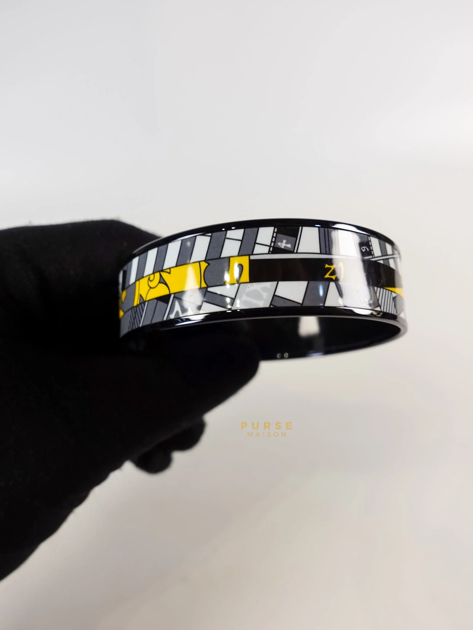 Hermes Astrologie Nouvelle Sportive Jaune Large Bangle - Image 8