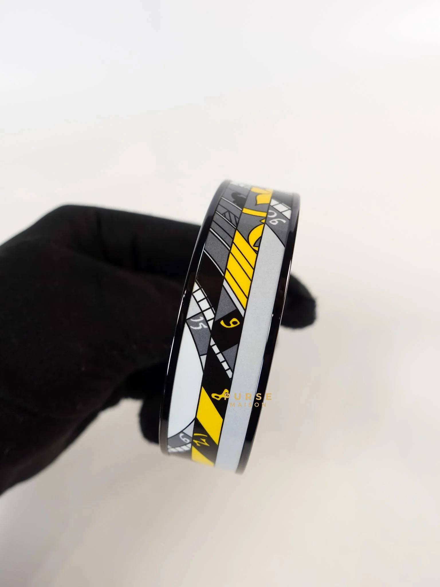 Hermes Astrologie Nouvelle Sportive Jaune Large Bangle - Image 9