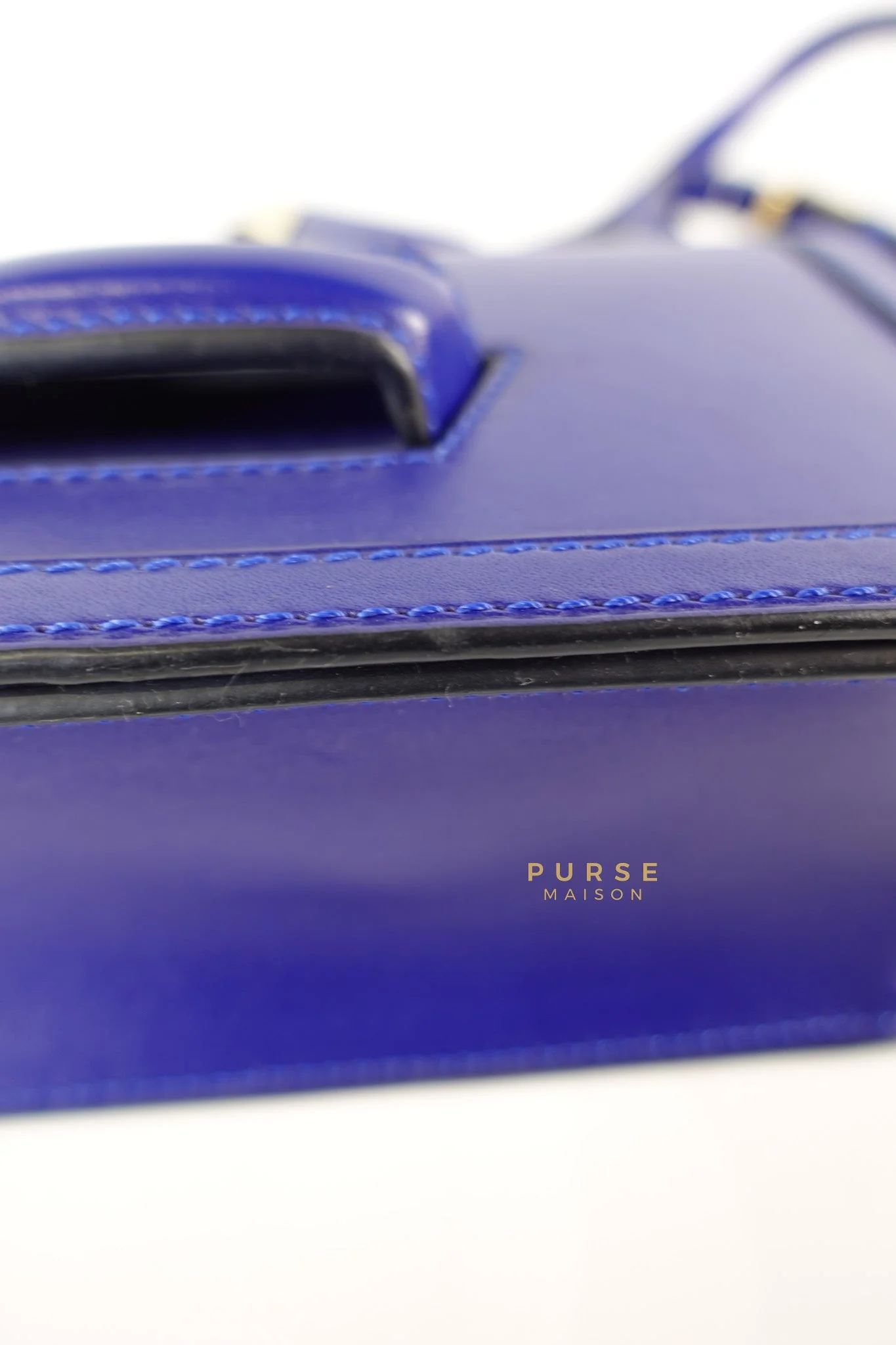 Loewe Barcelona in Royal Blue and Silk Calfskin Leather Crossbody Bag - Image 10