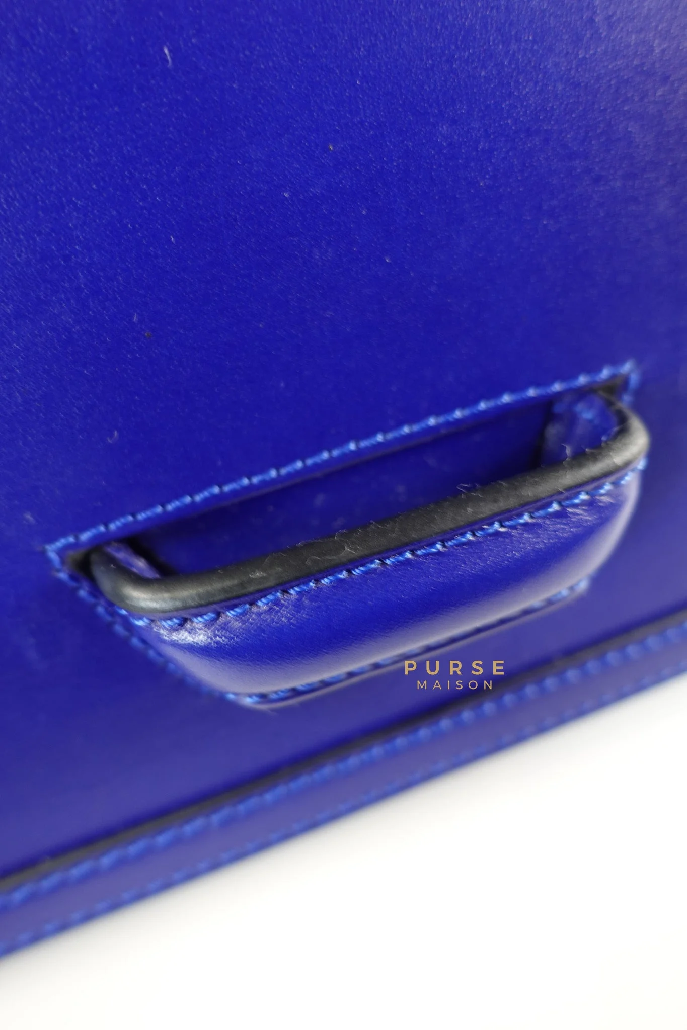 Loewe Barcelona in Royal Blue and Silk Calfskin Leather Crossbody Bag - Image 13