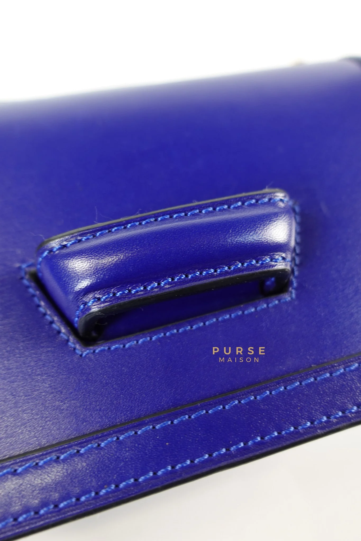 Loewe Barcelona in Royal Blue and Silk Calfskin Leather Crossbody Bag - Image 14