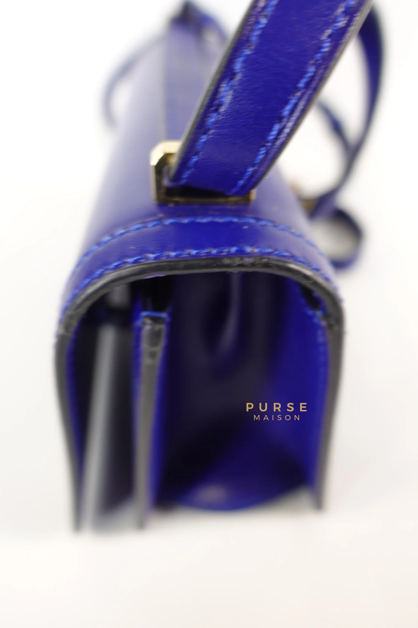 Loewe Barcelona in Royal Blue and Silk Calfskin Leather Crossbody Bag - Image 23