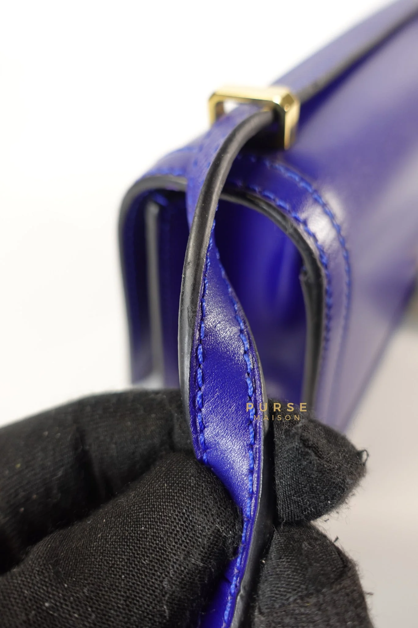 Loewe Barcelona in Royal Blue and Silk Calfskin Leather Crossbody Bag - Image 33
