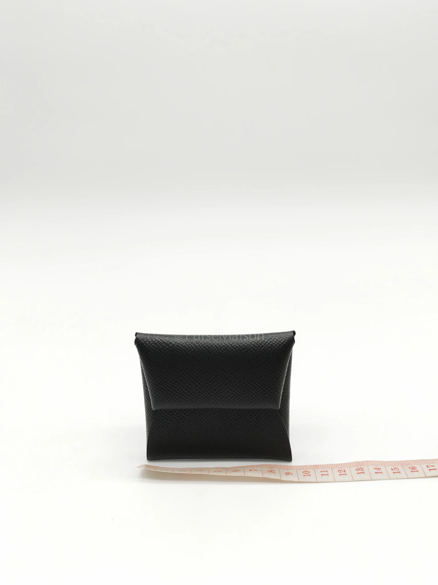 Hermes Bastia Change Purse in Black Evercolor Leather Stamp C (2018) - Image 12