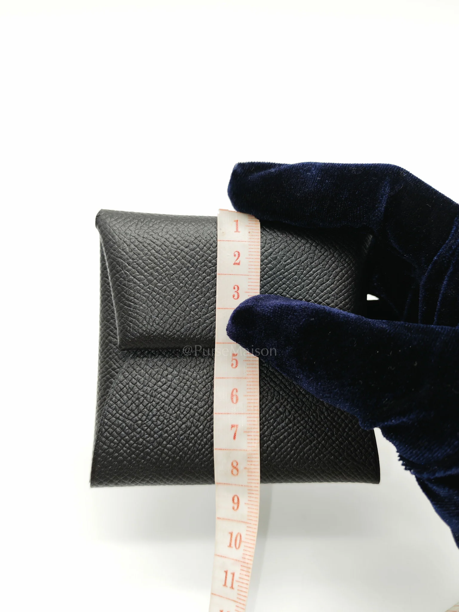 Hermes Bastia Change Purse in Black Evercolor Leather Stamp C (2018) - Image 13
