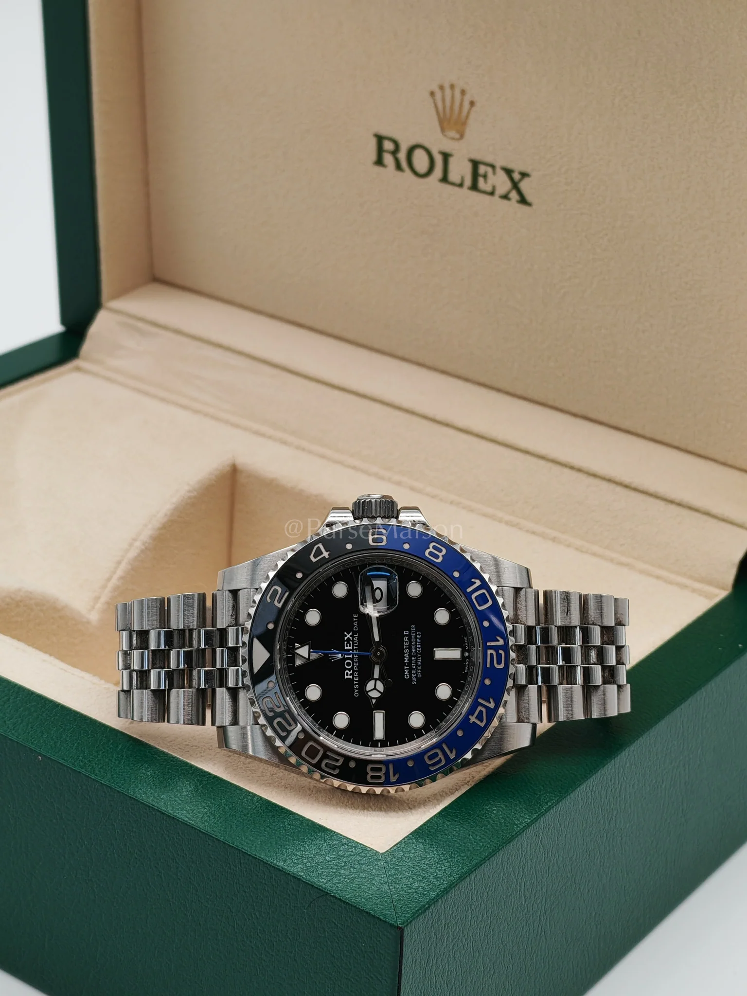Rolex "Bat Girl" GMT-Master II Oyster Perpetual Date Jubilee Silver Stainless Steel Strap Year 2022 (Reference Number: 126710BLNR) - Image 5