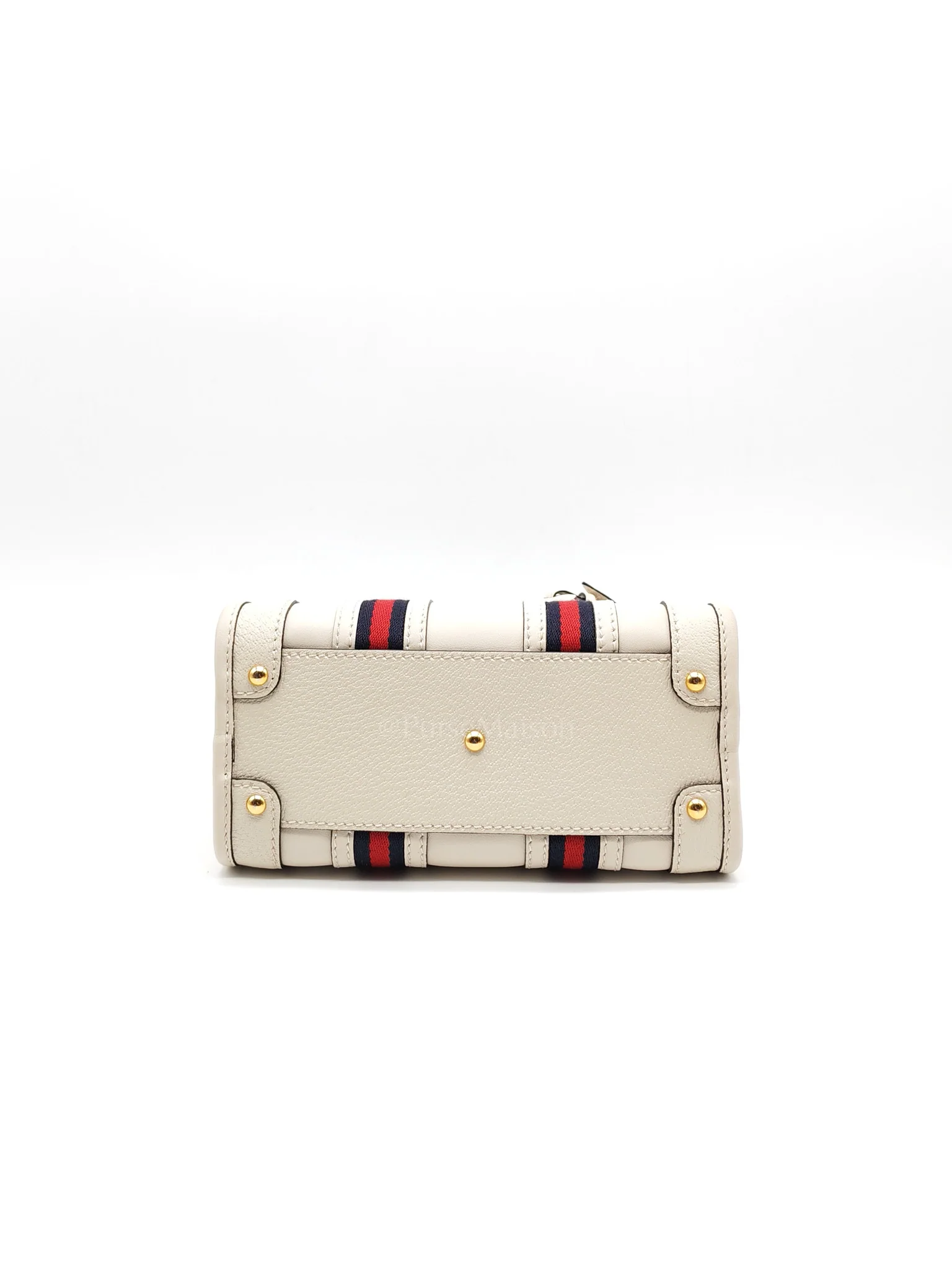 Gucci Bauletto Duffle Top Handle Bag Mini in Mystic White Koi Calfskin Web Leather - Image 7