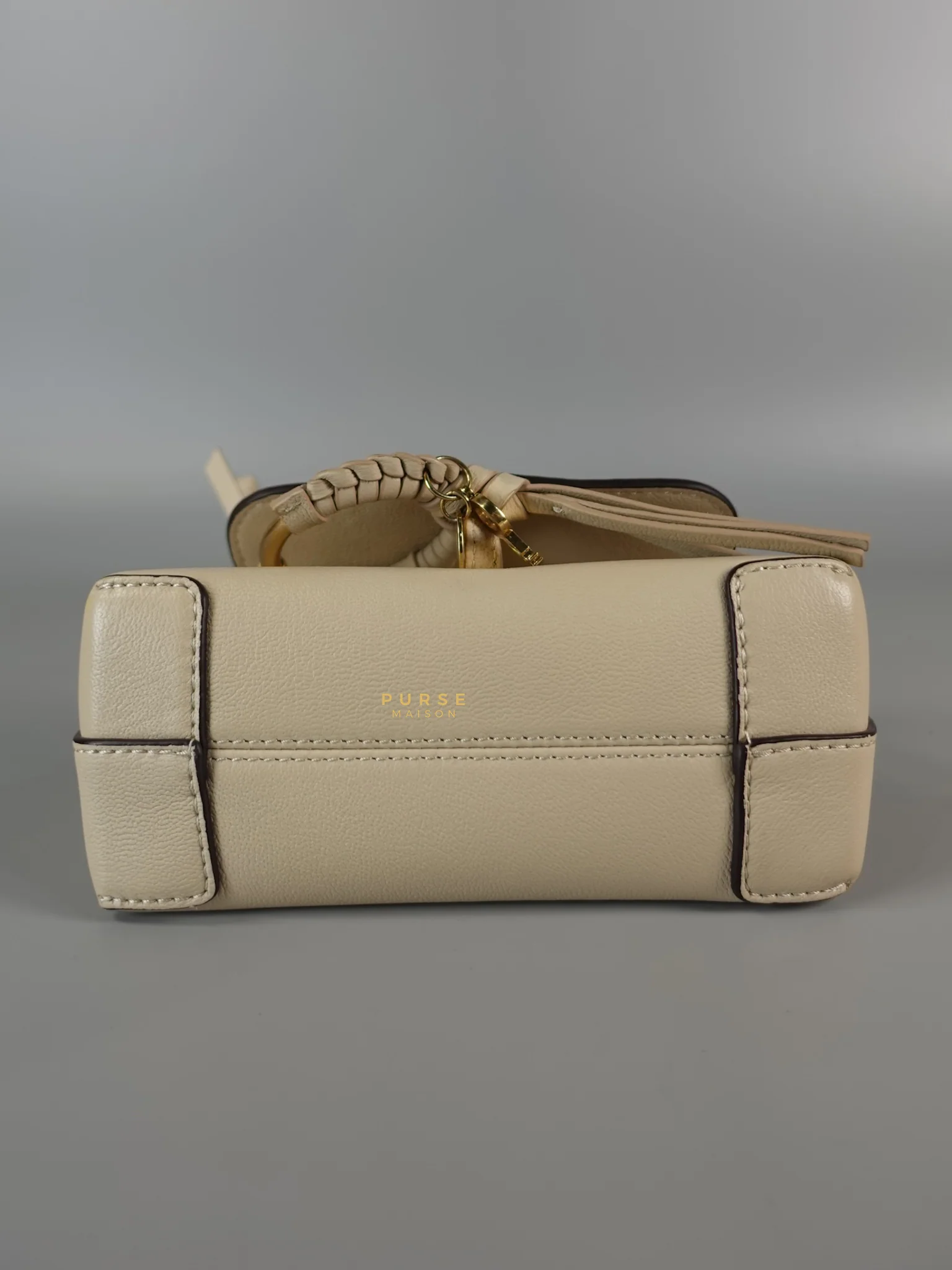Chloe See Mini Beige Leather Shoulder Bag - Image 4