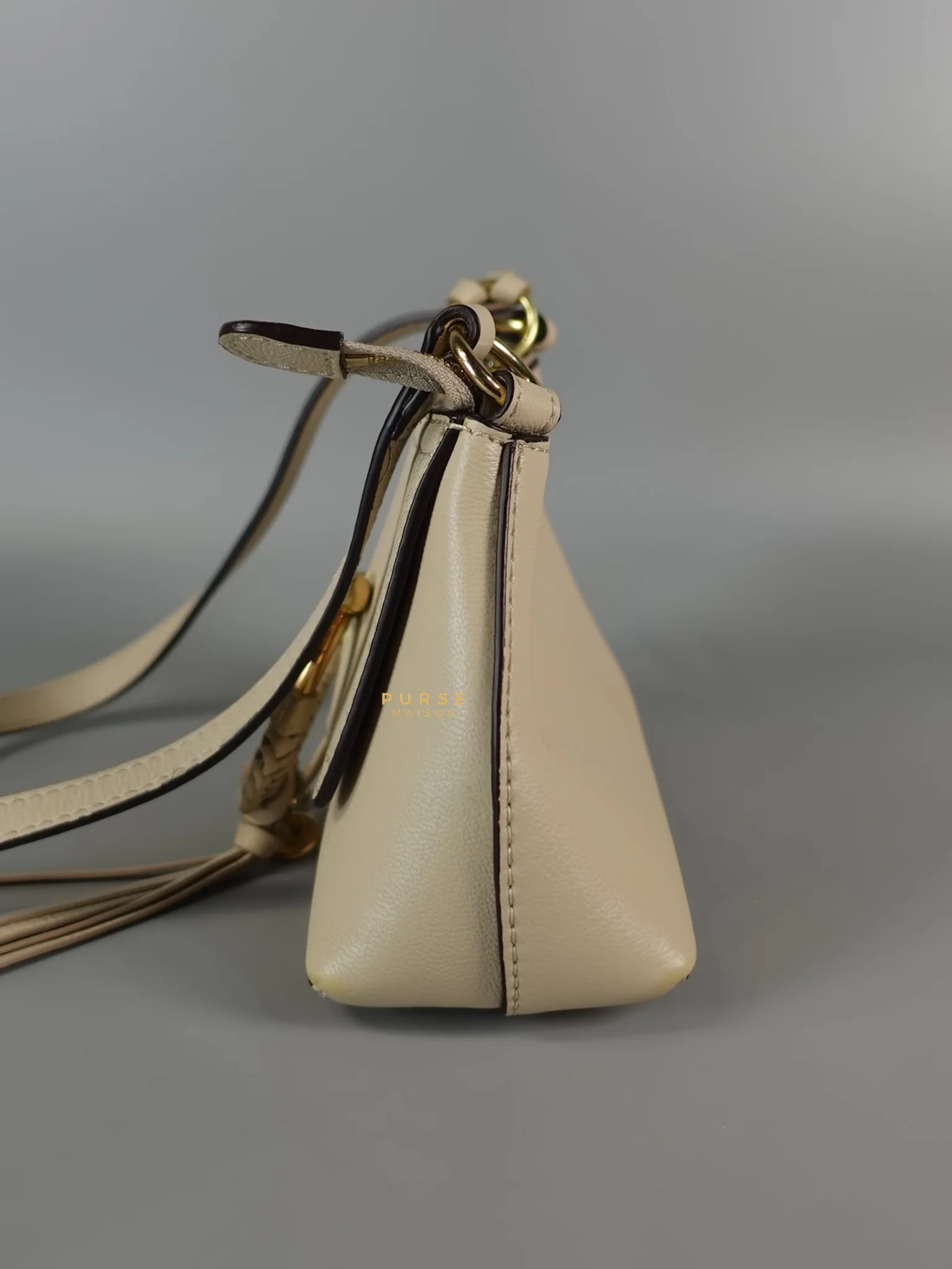 Chloe See Mini Beige Leather Shoulder Bag - Image 5
