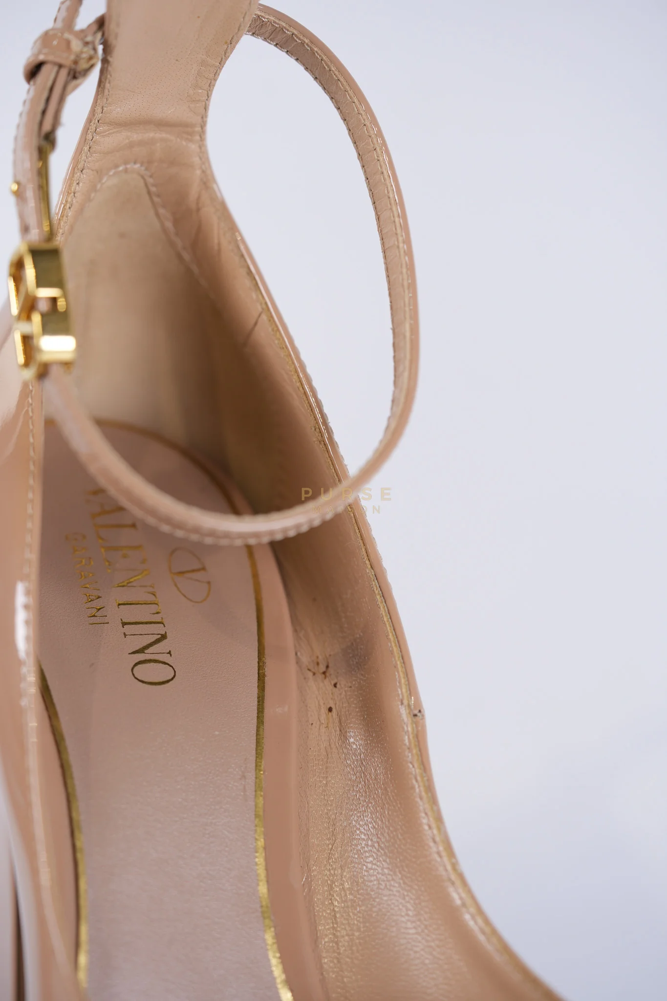 Valentino Tango Beige Patent Leather Pumps Size 36 EU (22.5 cm) - Image 19
