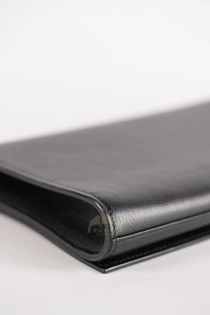 Yves Saint Laurent Belle De Jour Clutch Bag in Black Calfskin Leather - Image 8