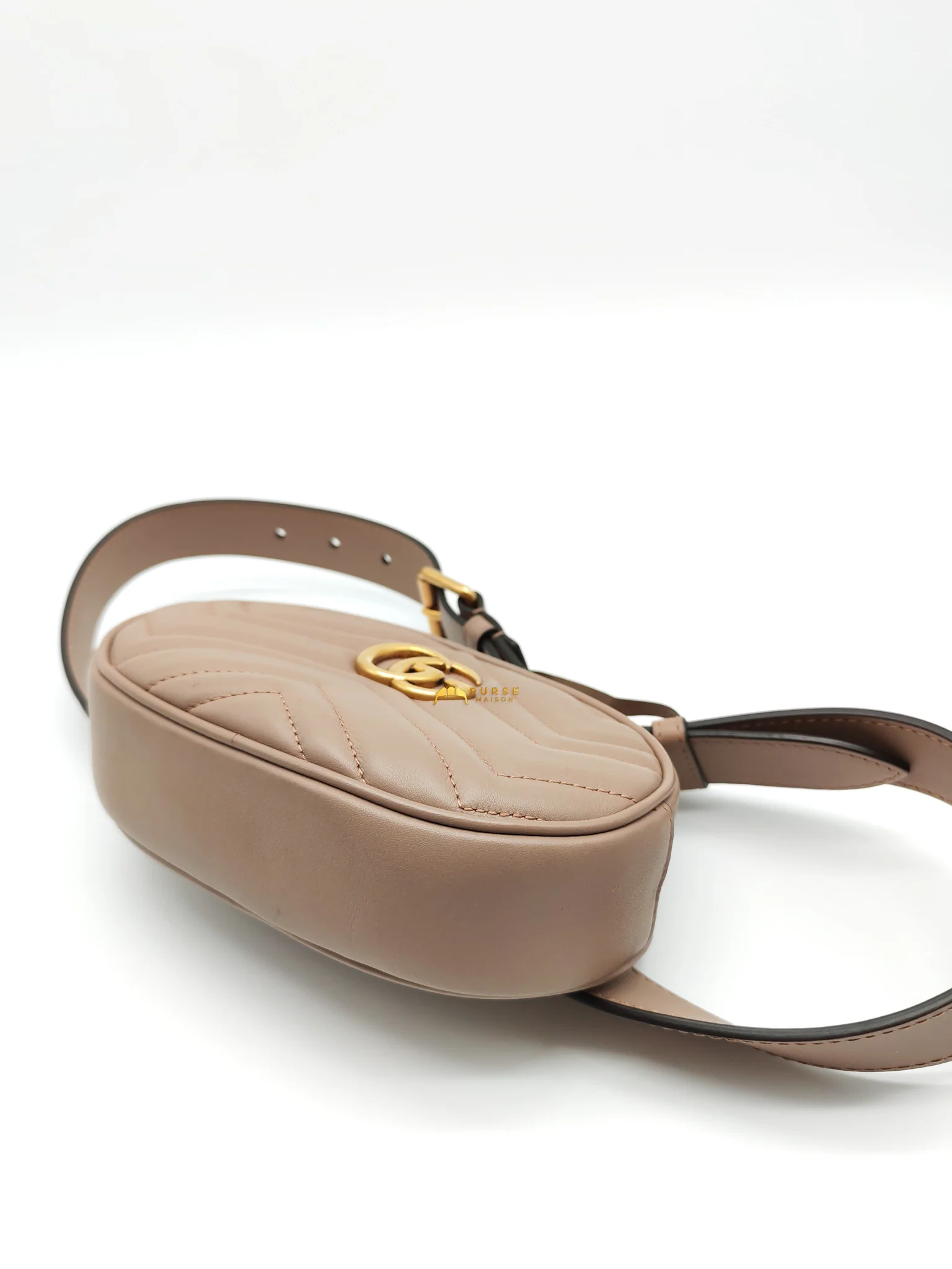 Gucci Marmont Belt Bag in Dusty Rose - Image 9