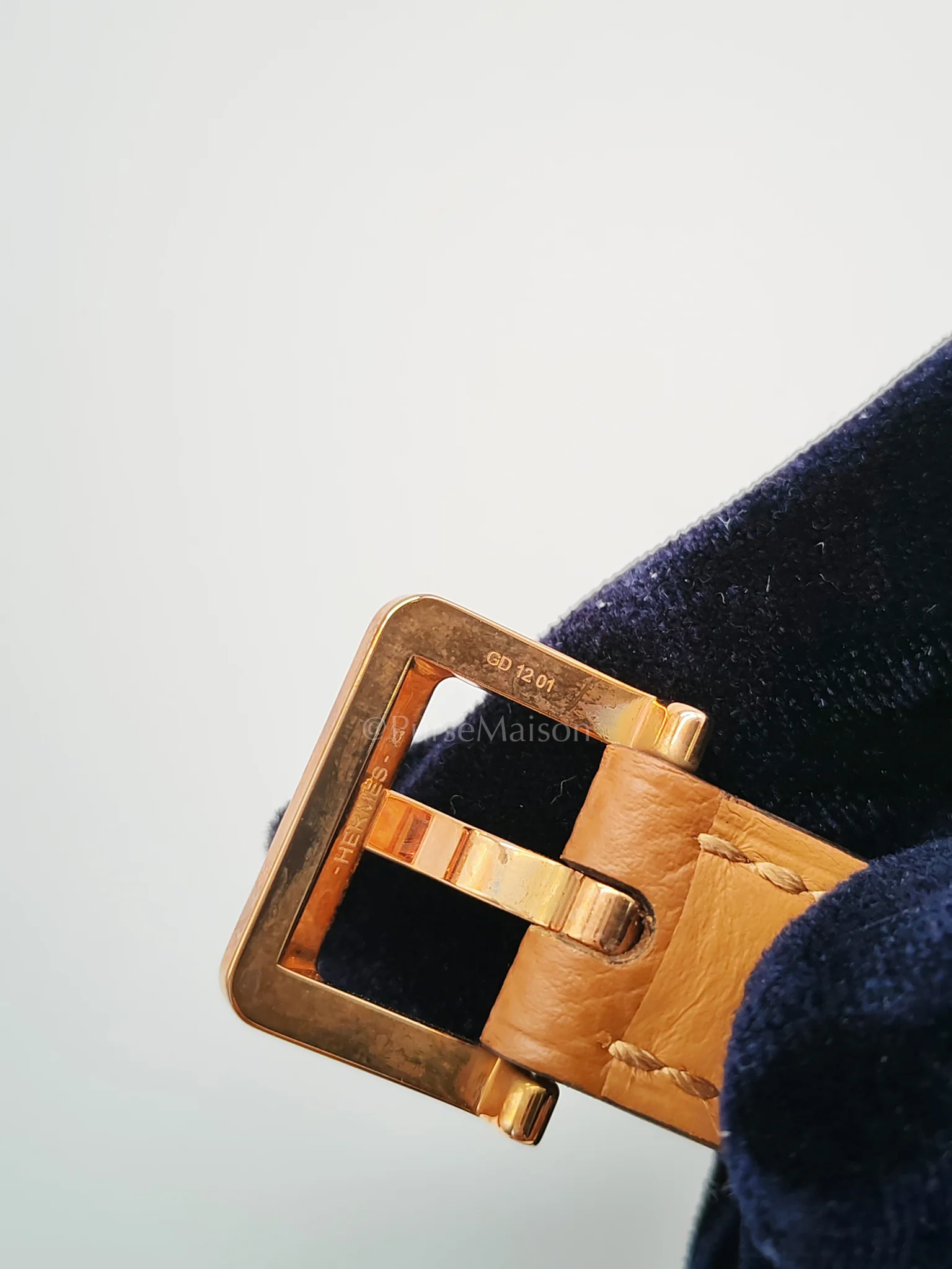 Hermes Pop H Belt in Gold Epsom Leather and Rose Gold Hardware Size 80 Stamp U (2022) - Image 11