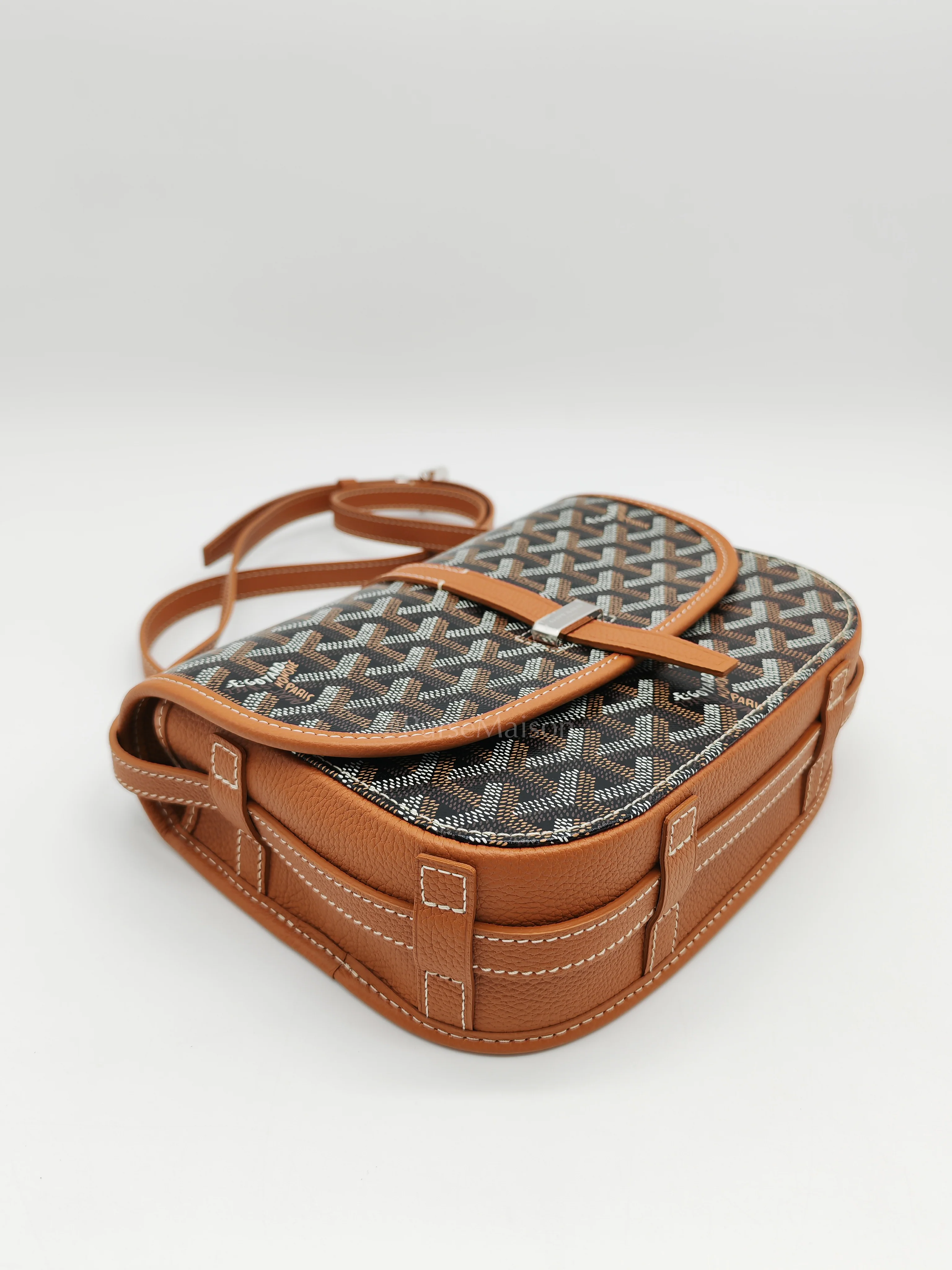 Goyard Belvedere PM Tan in Goyardine Canvas Cross Body Bag - Image 8