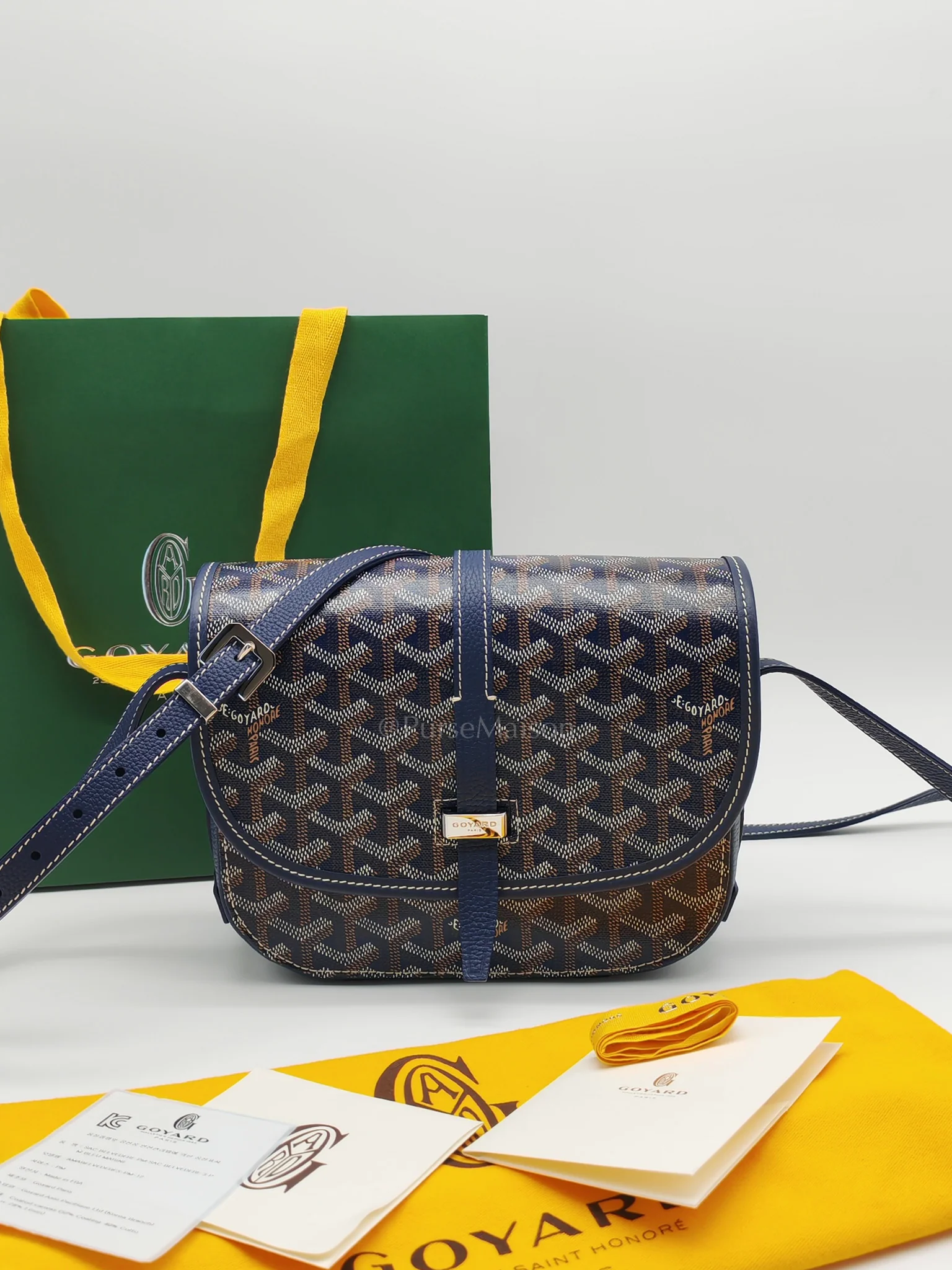 Goyard Belvedere PM in Navy Blue/Bleu Marine Goyardine Canvas - Image 23