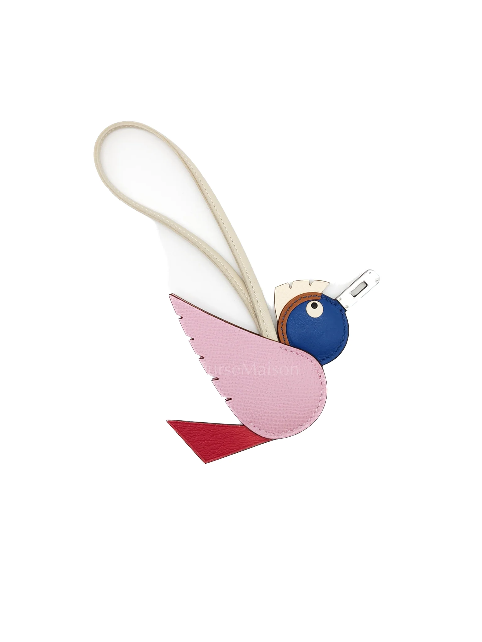 Hermes Birdy Charm Mauve Sylvestre/Framboise/Bleu/Gold/Nata Epsom and Swift Leather Palladium Hardware Stamp B (2023)