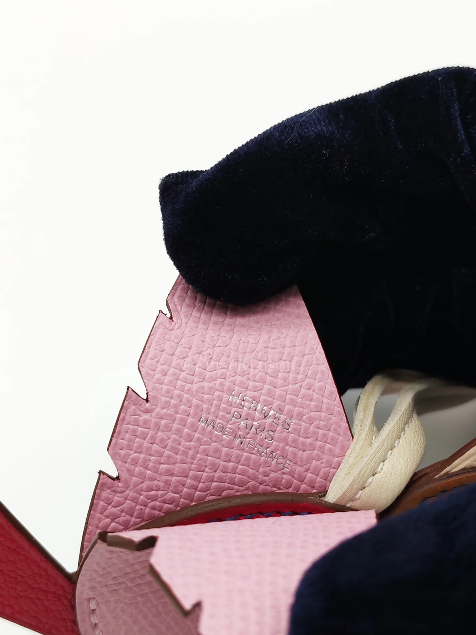 Hermes Birdy Charm Mauve Sylvestre/Framboise/Bleu/Gold/Nata Epsom and Swift Leather Palladium Hardware Stamp B (2023) - Image 8