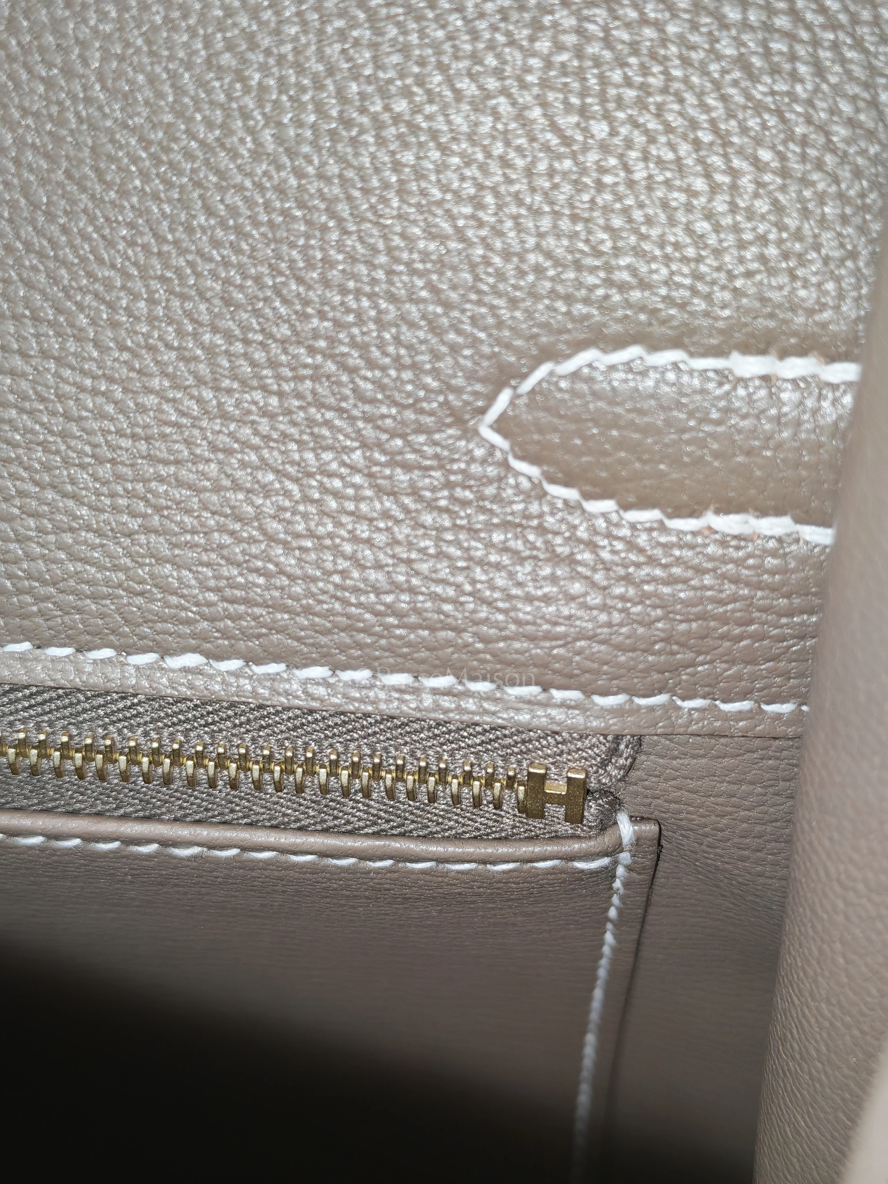 Hermes Birkin 25 Retourne in Etoupe Togo Leather and Gold Hardware Stamp W (2024) - Image 18