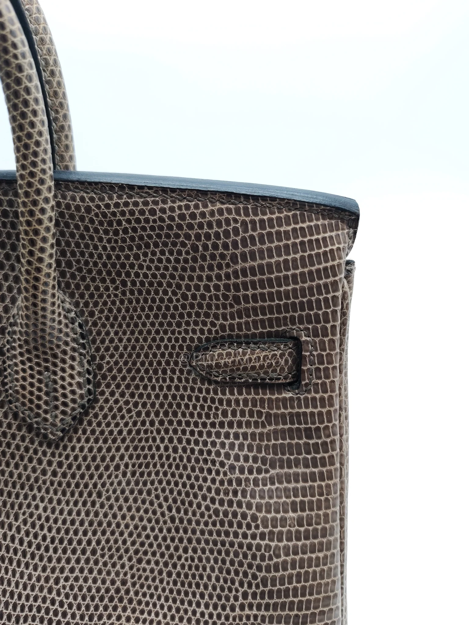 Hermes Birkin 25 Lizard Gris Tourterelle Gold Hardware Stamp P (2012) - Image 17