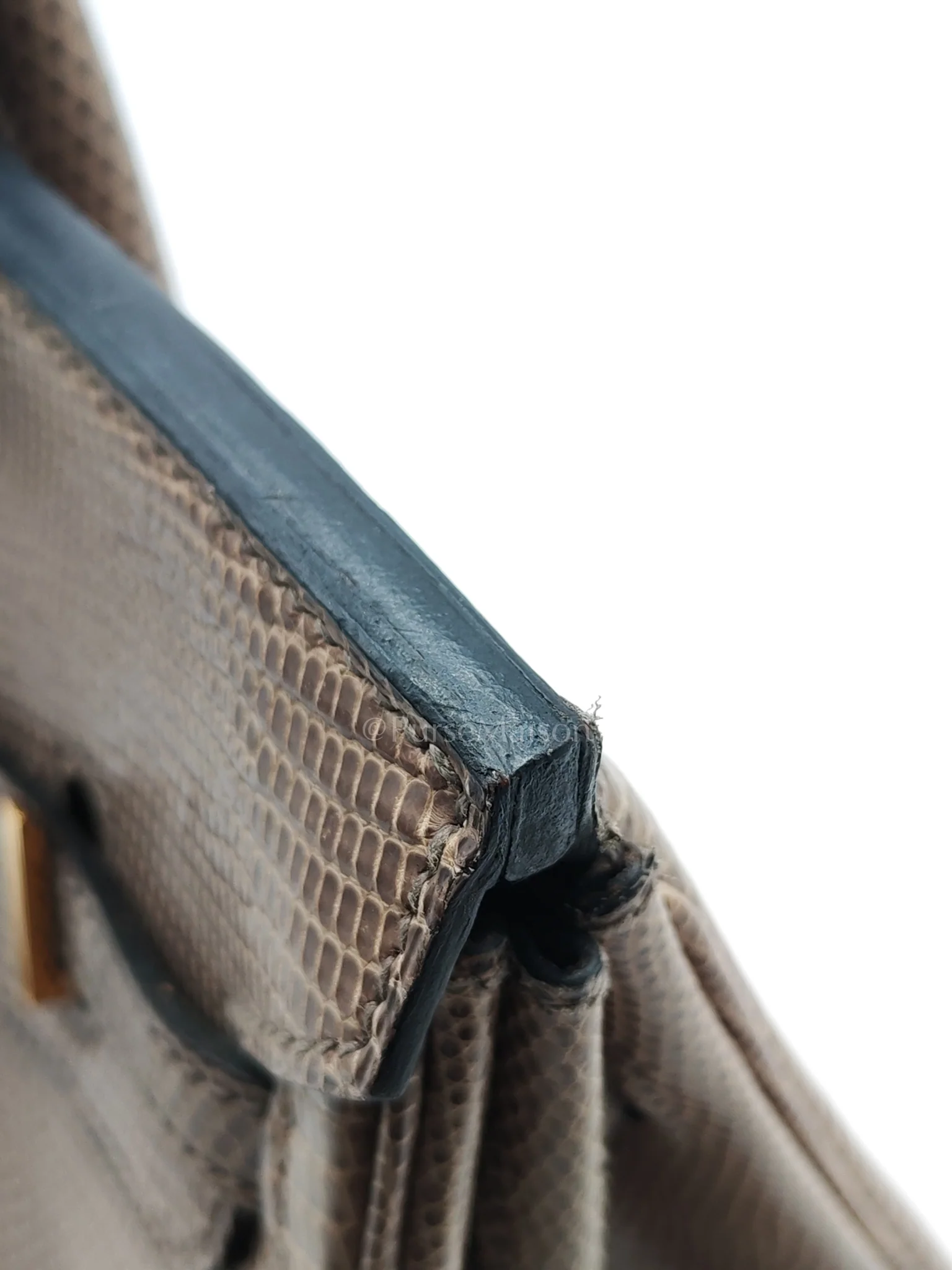Hermes Birkin 25 Lizard Gris Tourterelle Gold Hardware Stamp P (2012) - Image 21