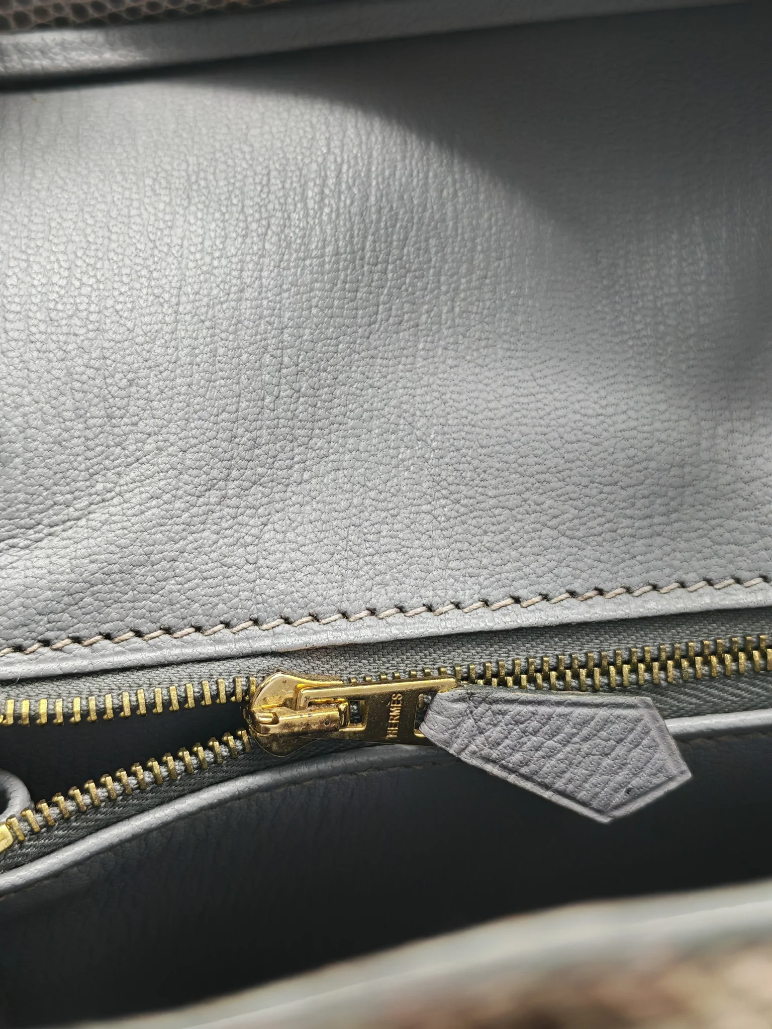Hermes Birkin 25 Lizard Gris Tourterelle Gold Hardware Stamp P (2012) - Image 29