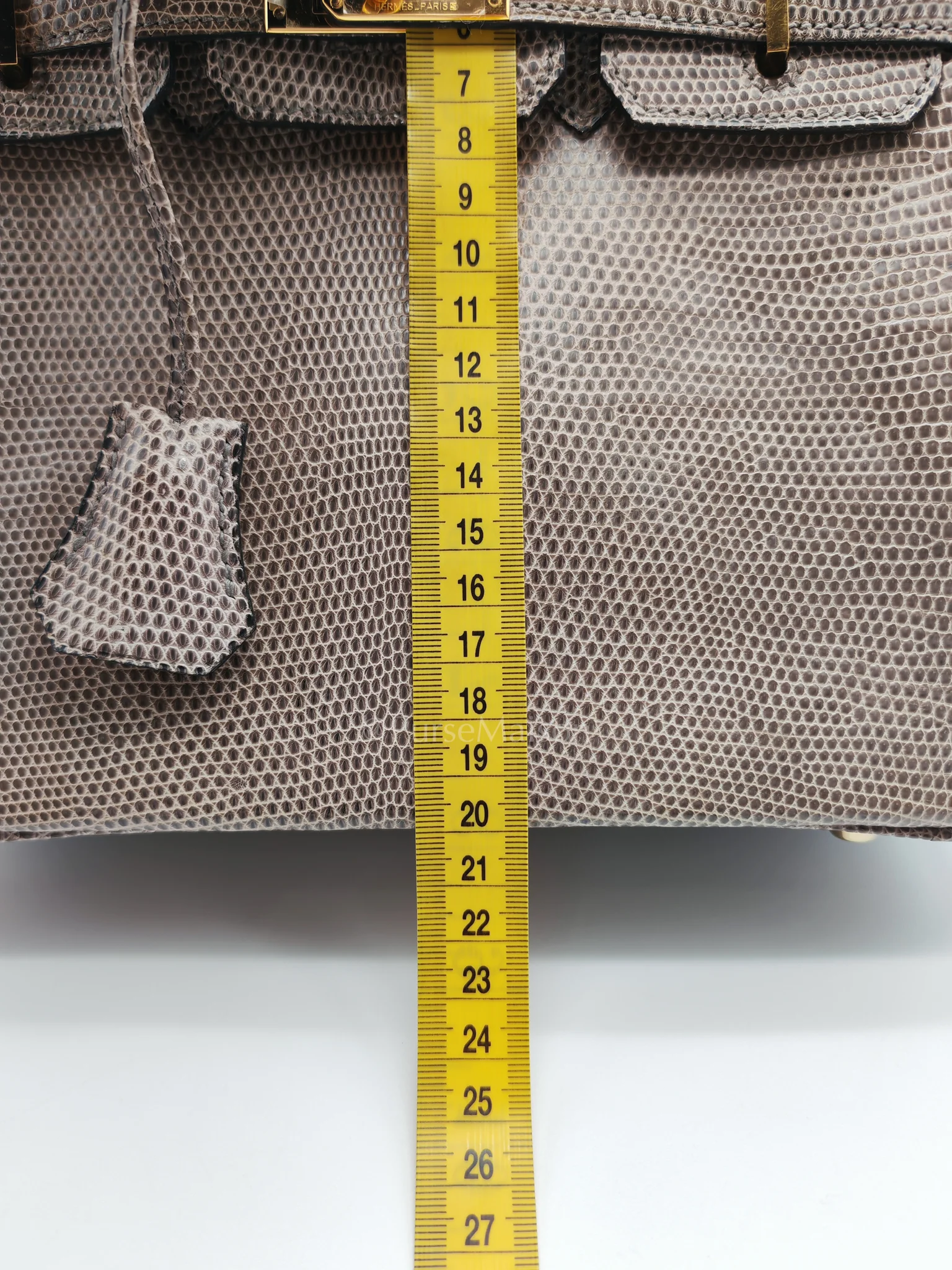 Hermes Birkin 25 Lizard Gris Tourterelle Gold Hardware Stamp P (2012) - Image 38