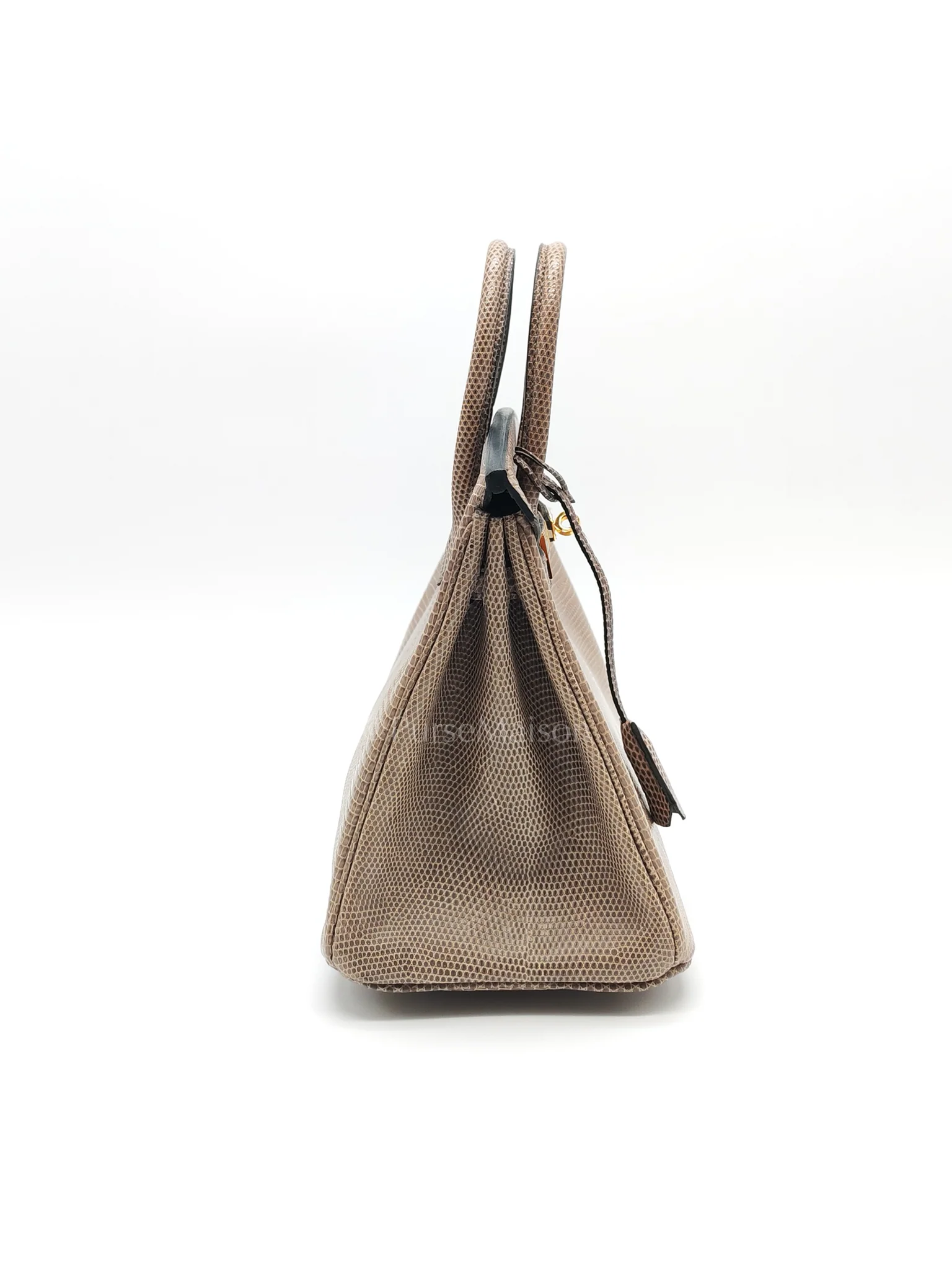Hermes Birkin 25 Lizard Gris Tourterelle Gold Hardware Stamp P (2012) - Image 6